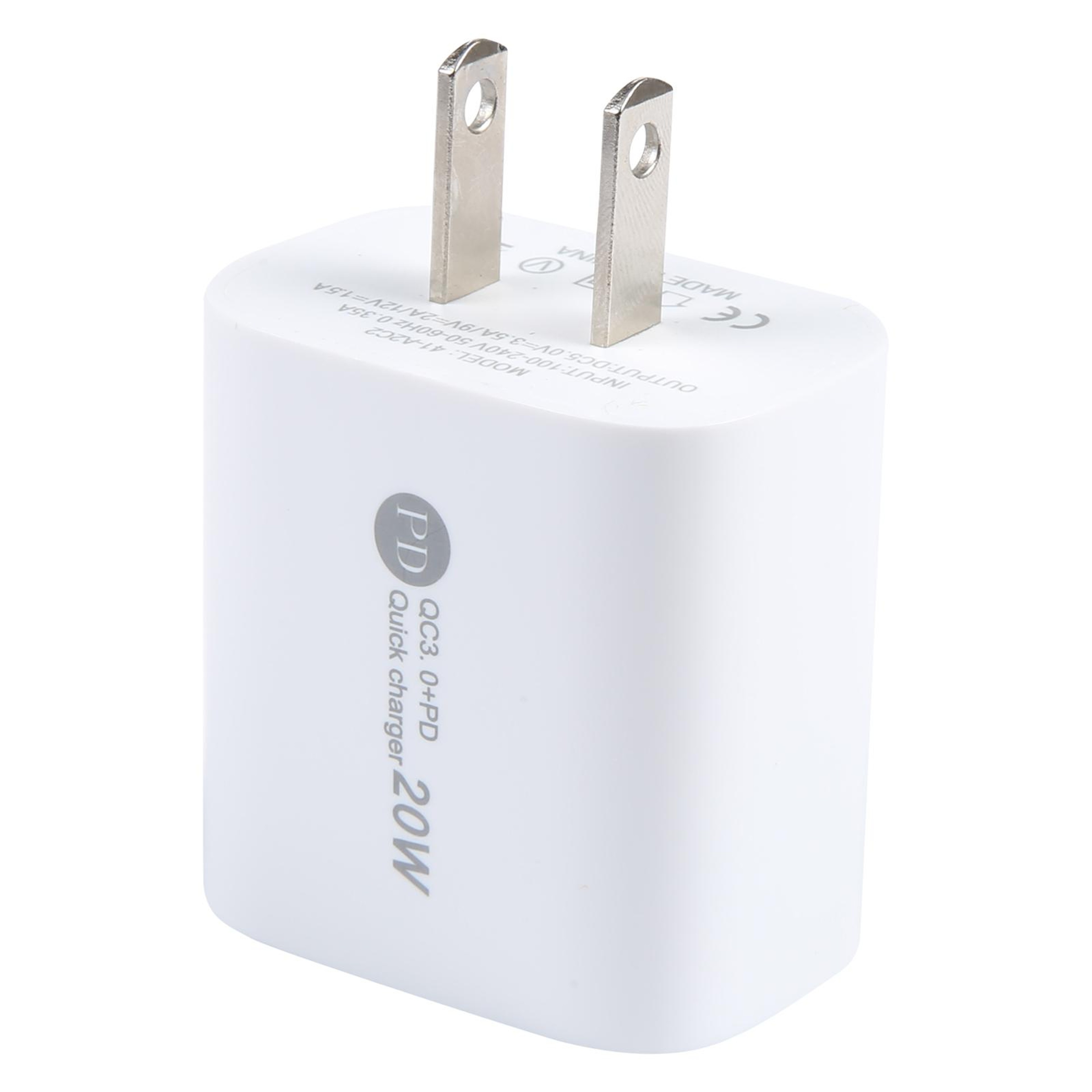 20W Dual Port Fast Wall Charger USB-C PD & QC 3.0 Compact Travel Charging Adapter – view 2