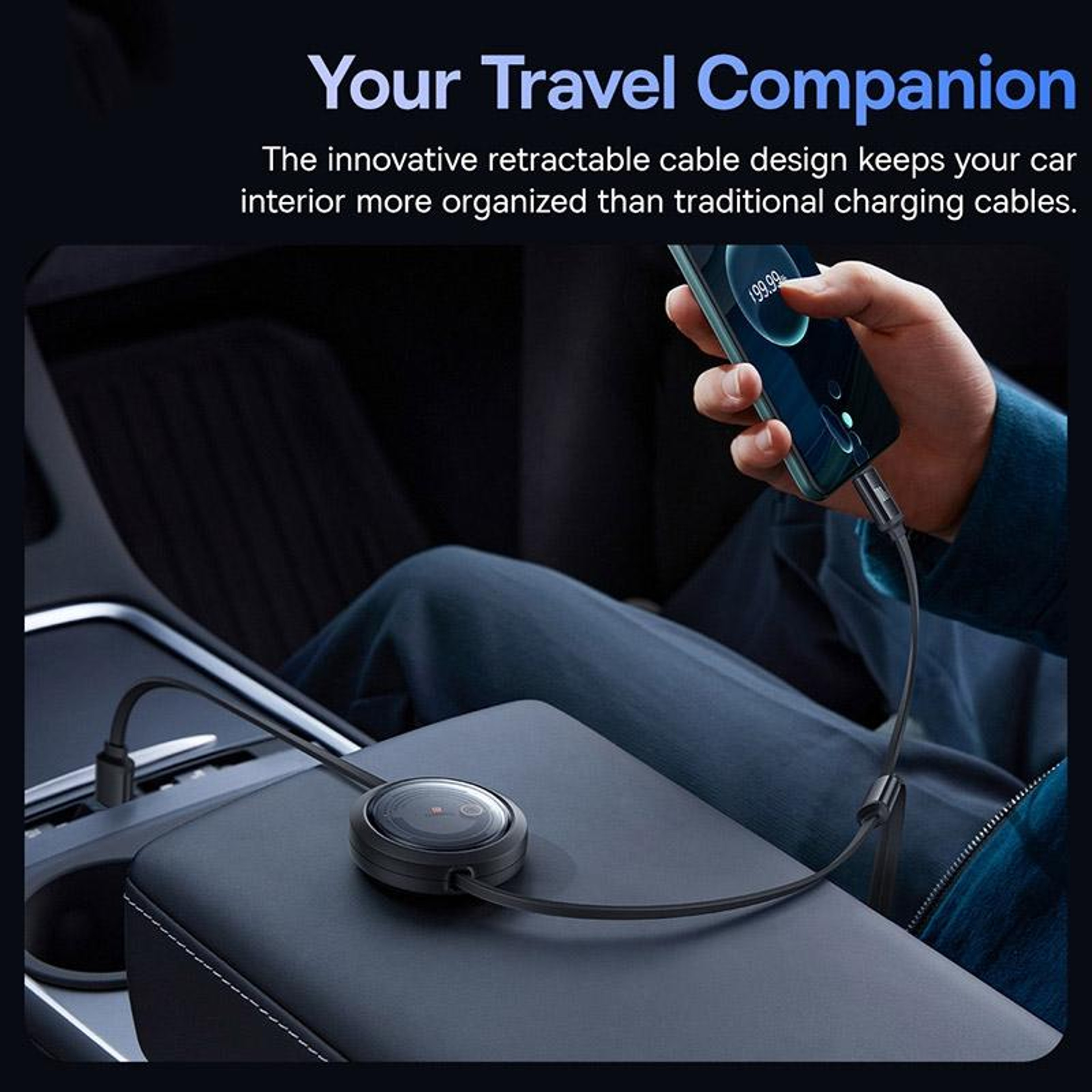 Baseus 100W Retractable 3-in-1 Fast Charging Cable with USB-C, Lightning & Micro USB – view 11
