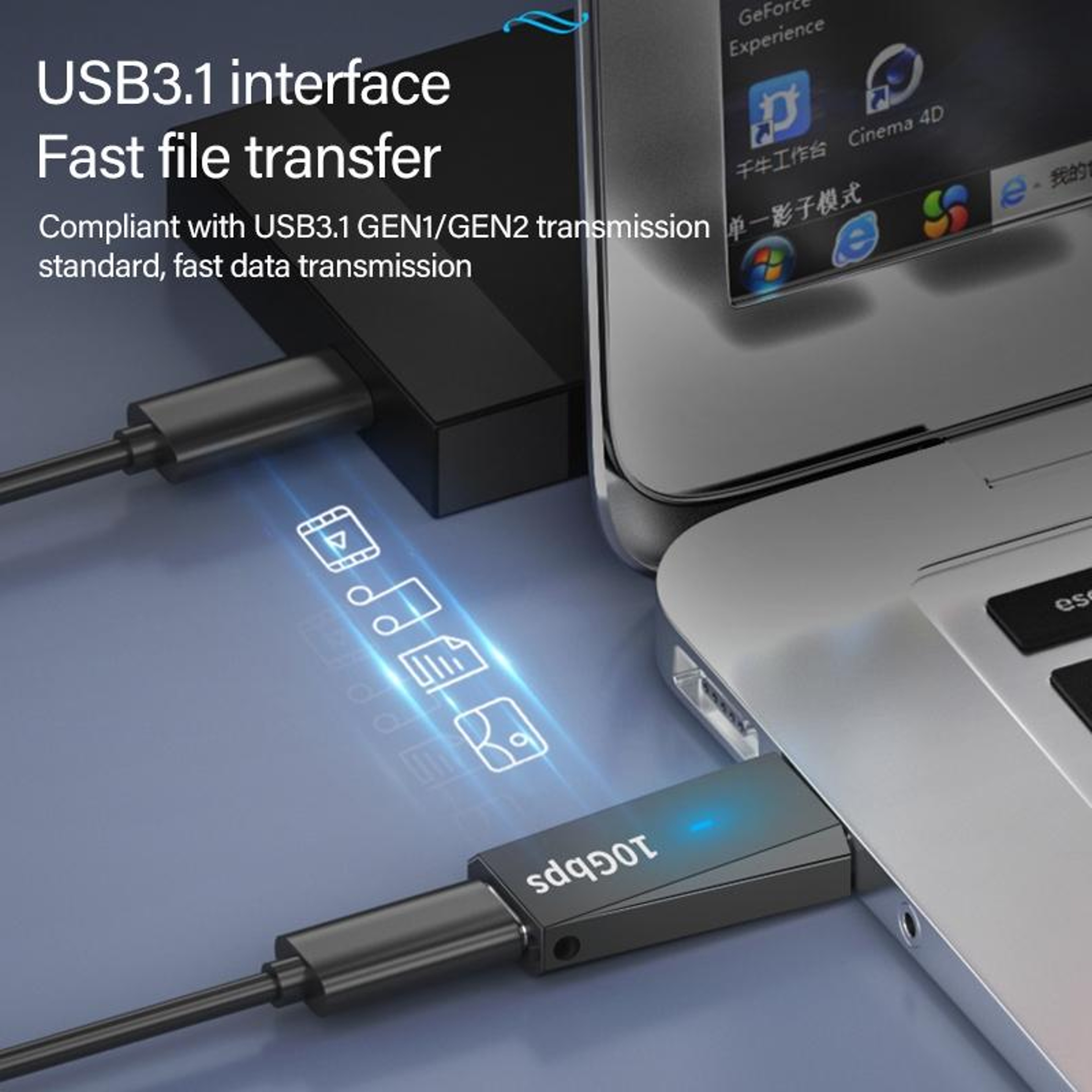 Compact USB  to USBC Female Adapter Fast Data & Charging – view 7