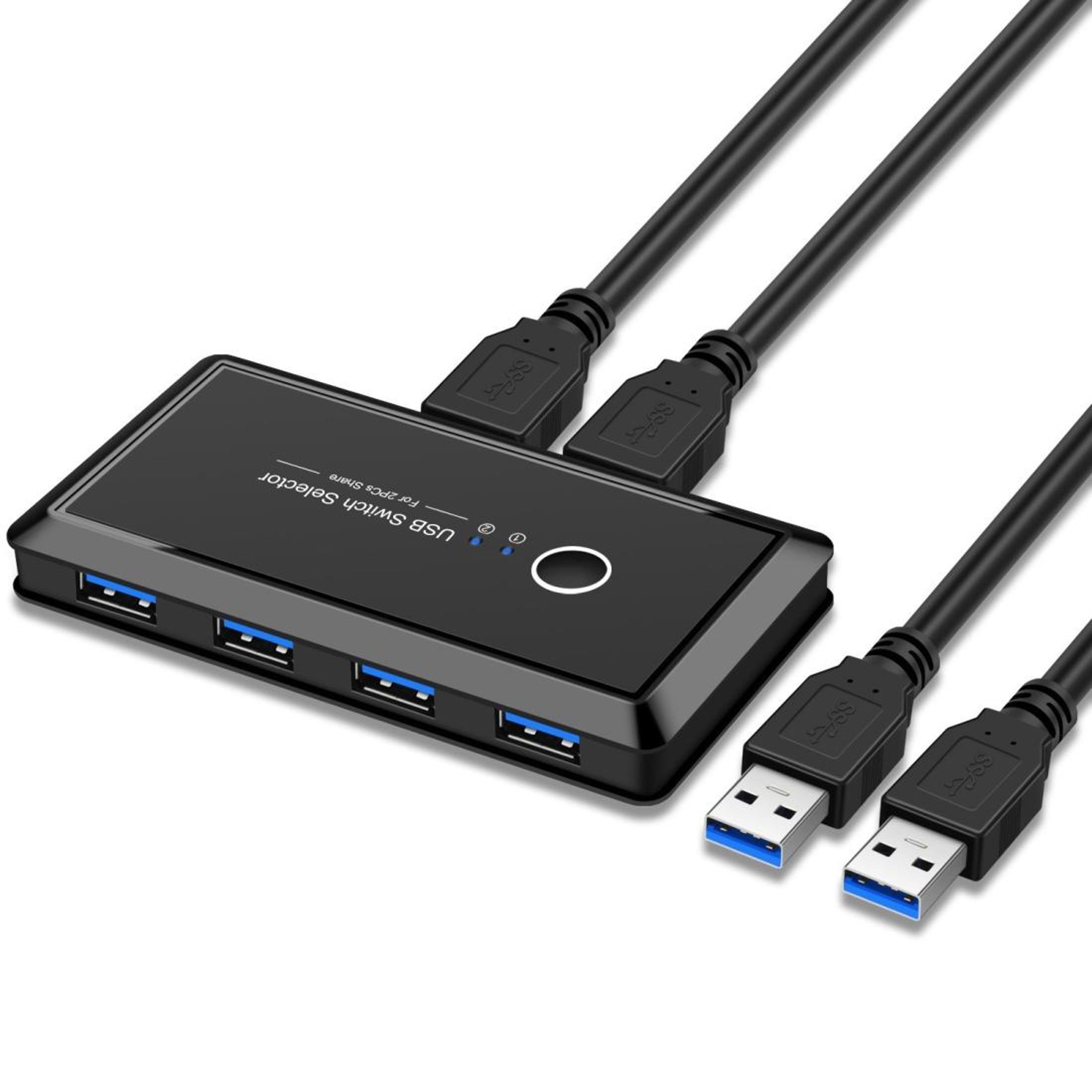 UK204V USB 3.0 Switch Selector 4-Port USB Sharing Switch for 2 Computers – view 1