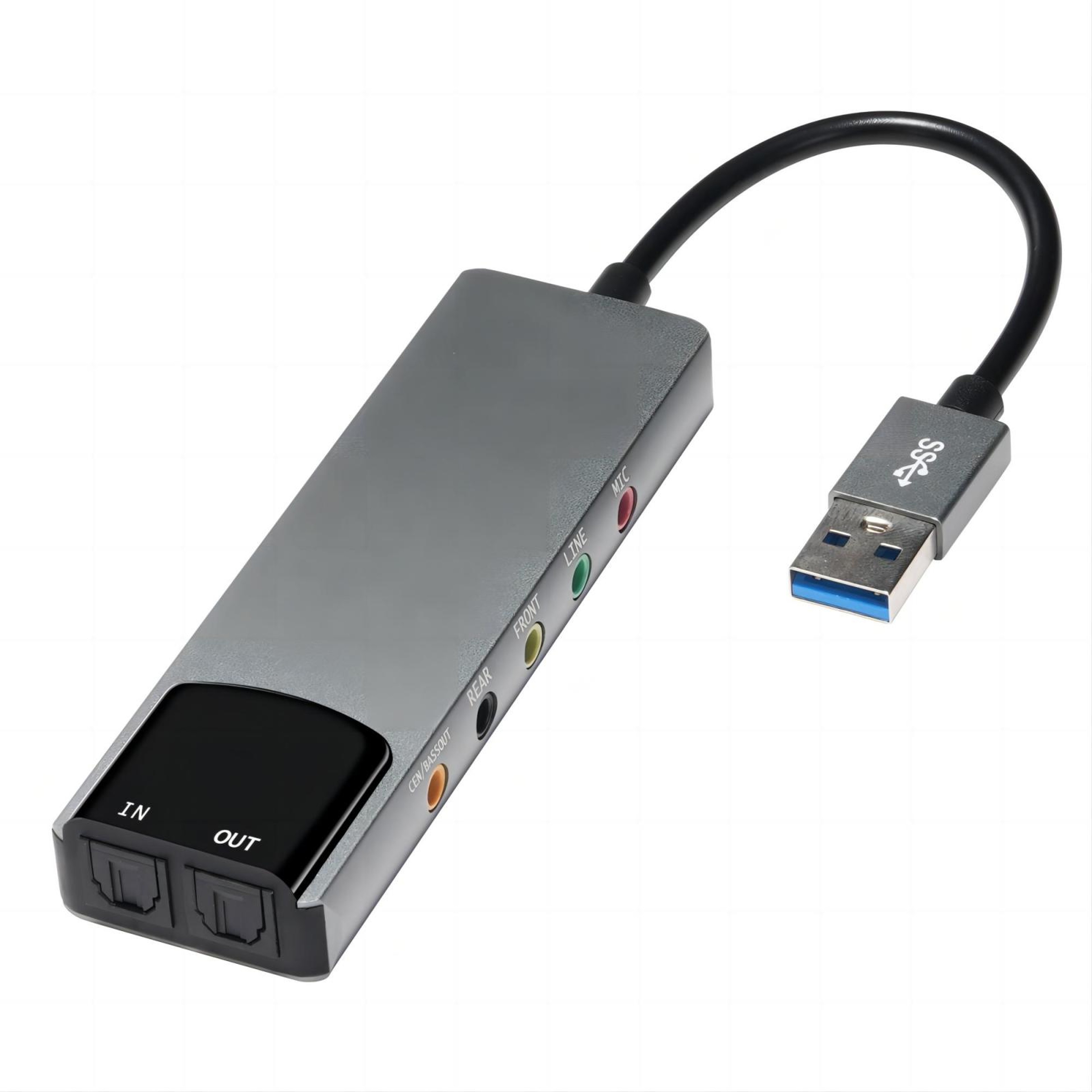 HY-601 USB Sound Card 7.1 Surround Sound Adapter with Optical Audio Input & Output – view 4