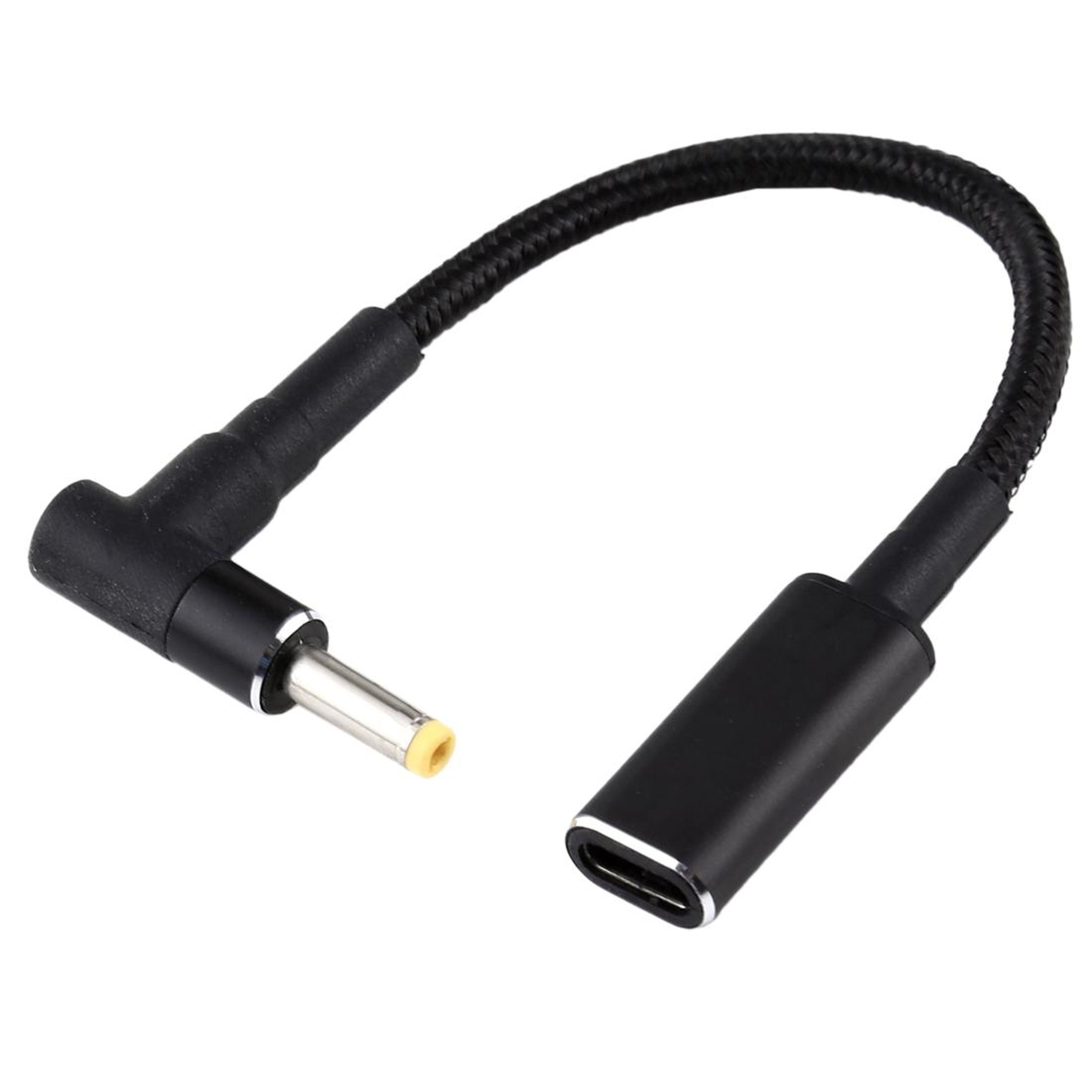 Right Angle USB C to Power Cable with Durable Nylon Braid – view 2