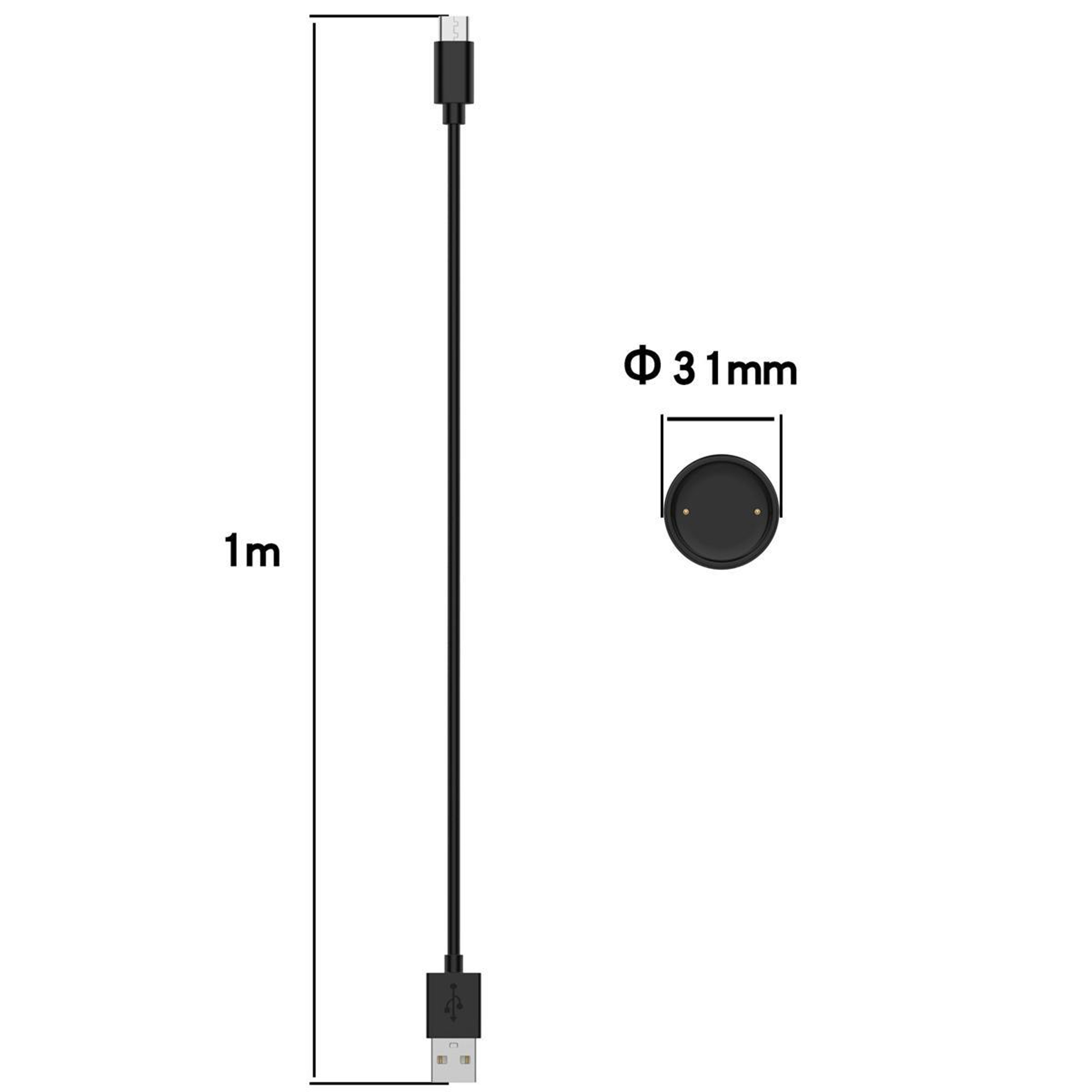 Amazfit Bip & Active USB C Smart Watch Charging Cable Set Magnetic Type C Adapter – view 2