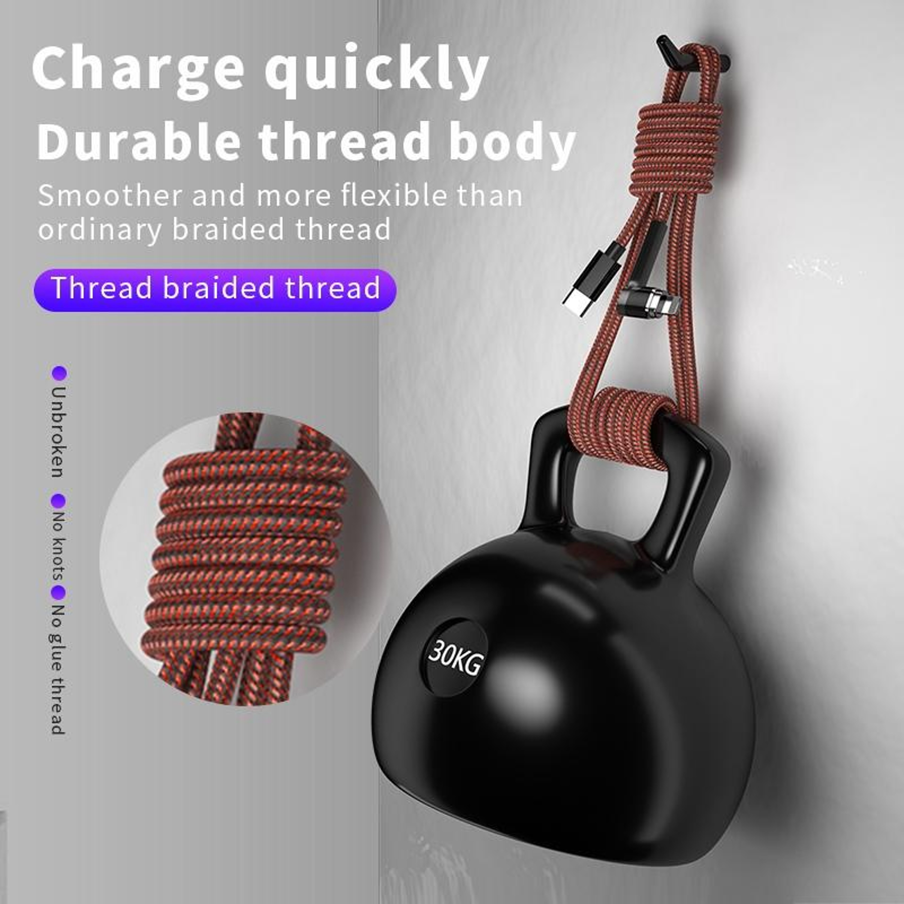 Premium Right Angle Magnetic Charging Cable USB C to  PD  Durable Fast Data & Power – view 7
