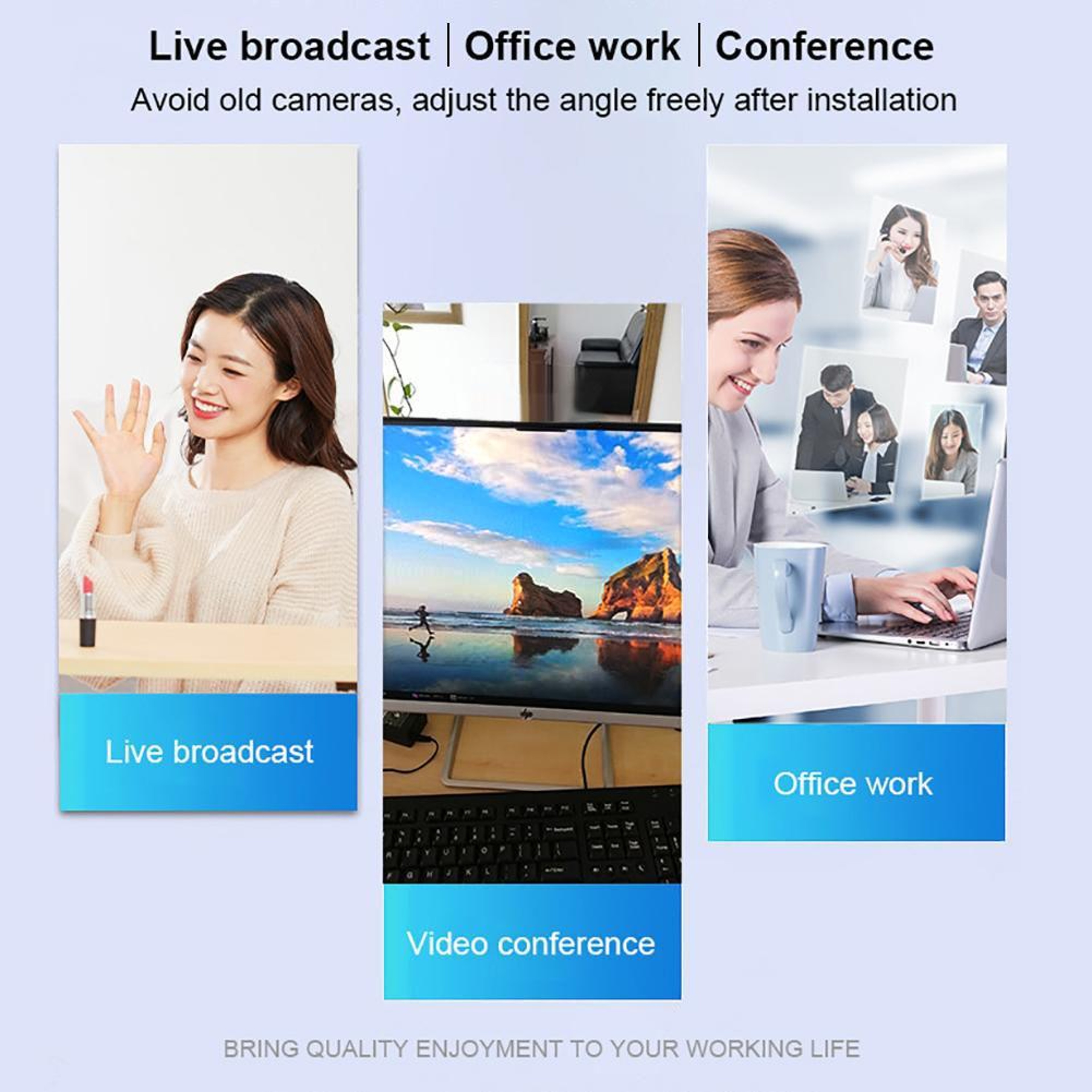 UltraClear USB Webcam with Microphone  Driverless Play Camera for PC & Laptop – view 6