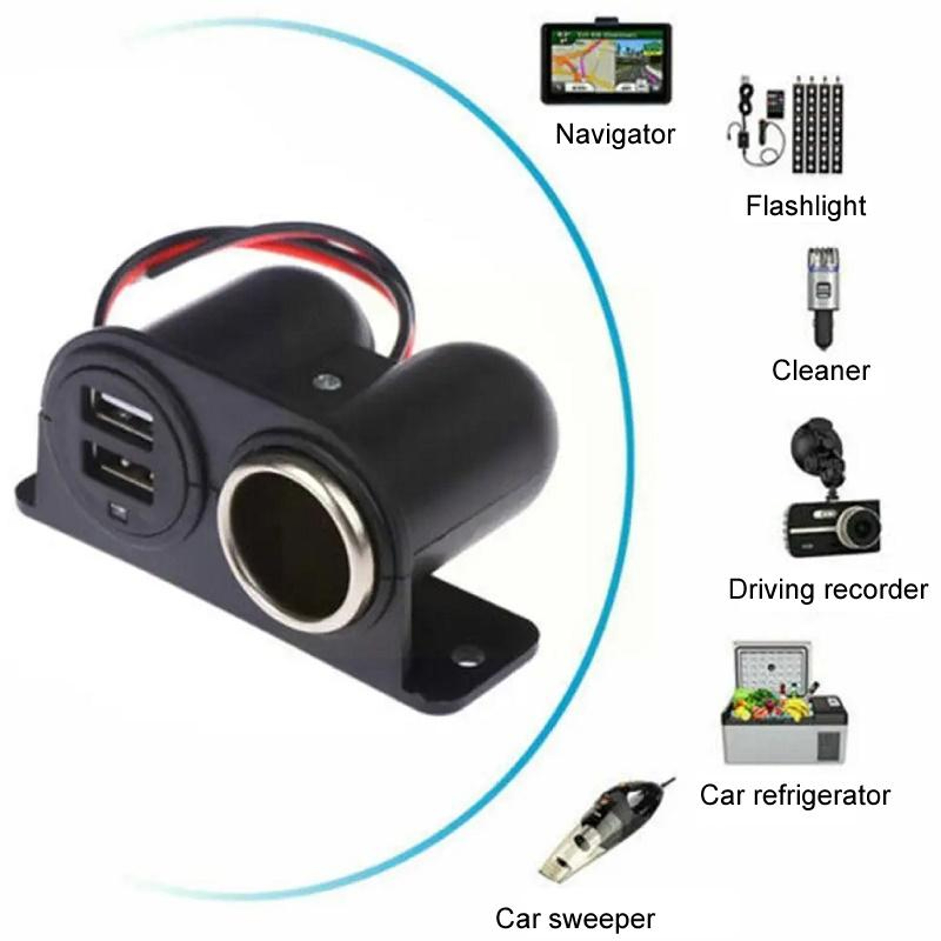 Premium Dual USB 3.1A Car Charger Adapter  Fast Charging Cigarette Lighter Power Port – view 5
