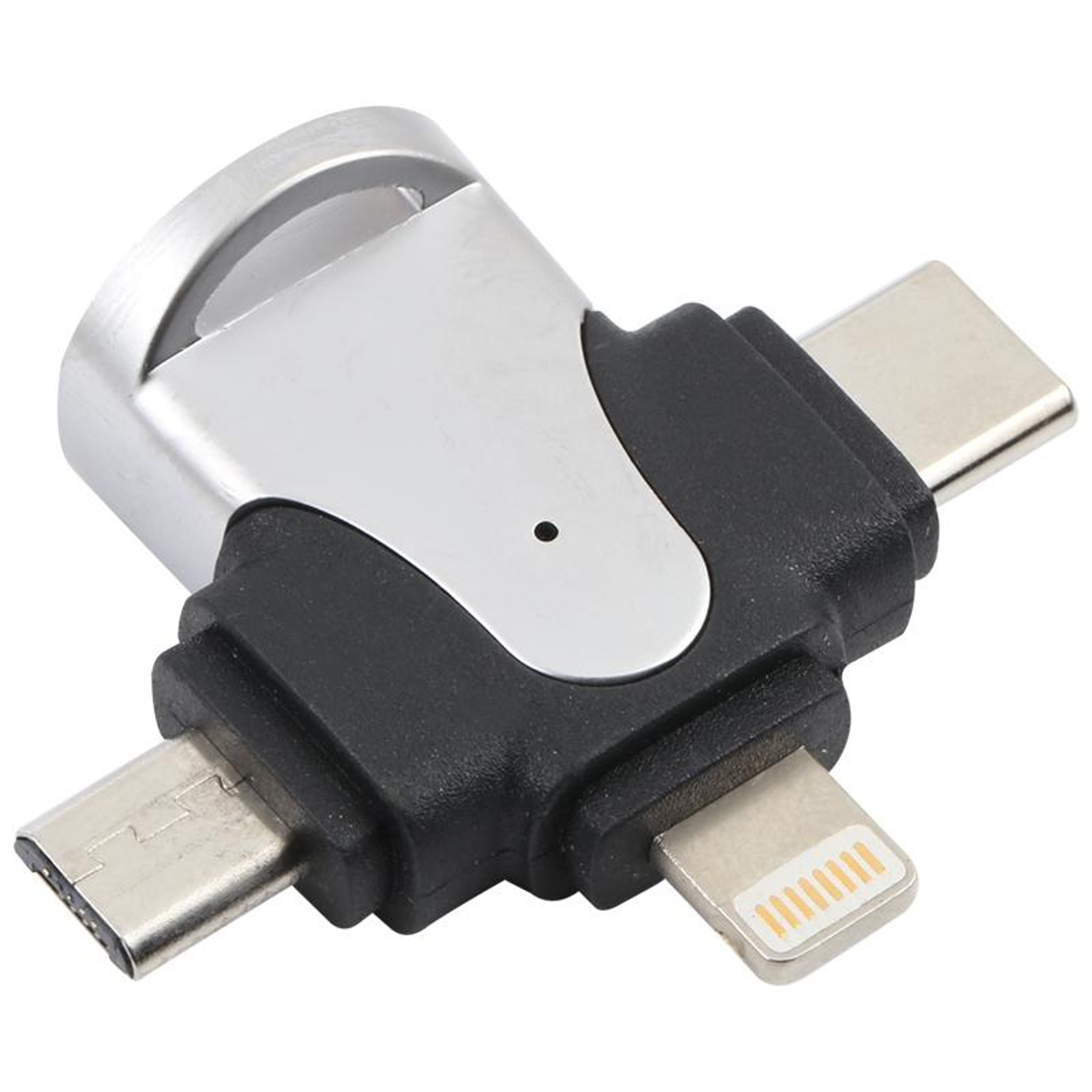 3-in-1 USB OTG Adapter for iPhone, USB-C & Micro USB Devices with USB 3.0 High-Speed Transfer – view 2