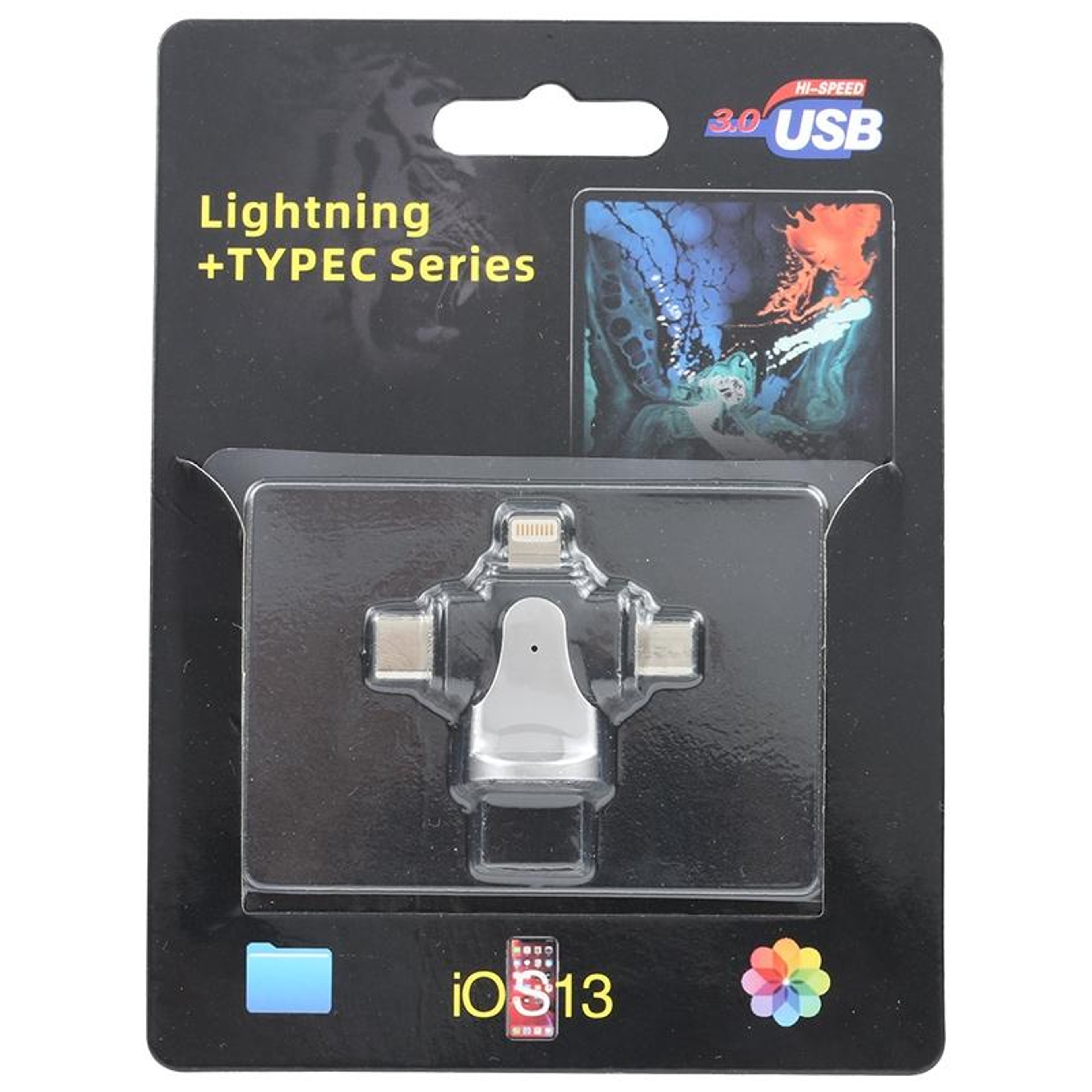 3-in-1 USB OTG Adapter for iPhone, USB-C & Micro USB Devices with USB 3.0 High-Speed Transfer – view 4