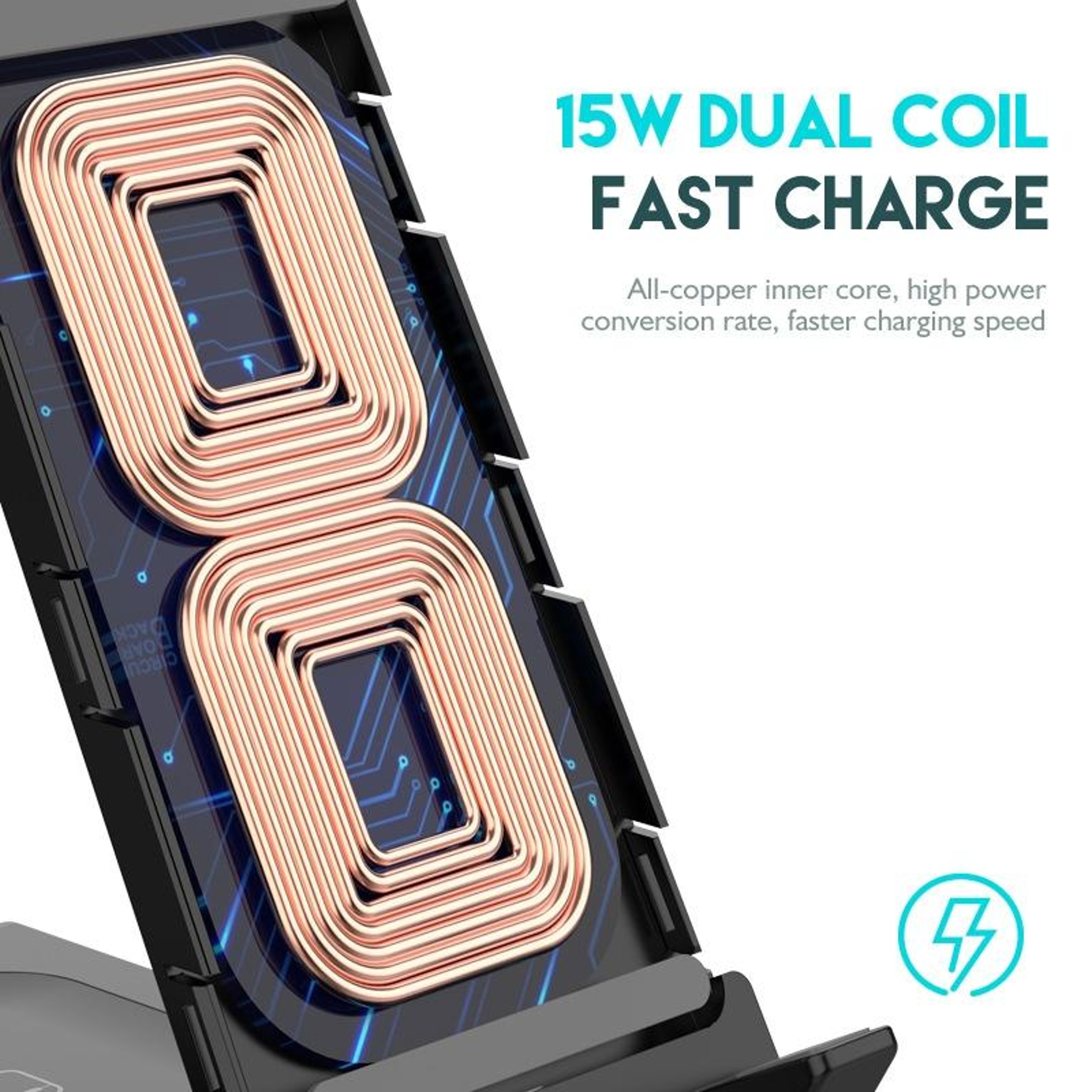 Z252 6-in-1 Wireless Charging Station Dock for Phone, Watch & Earbuds with Fast Charging – view 4
