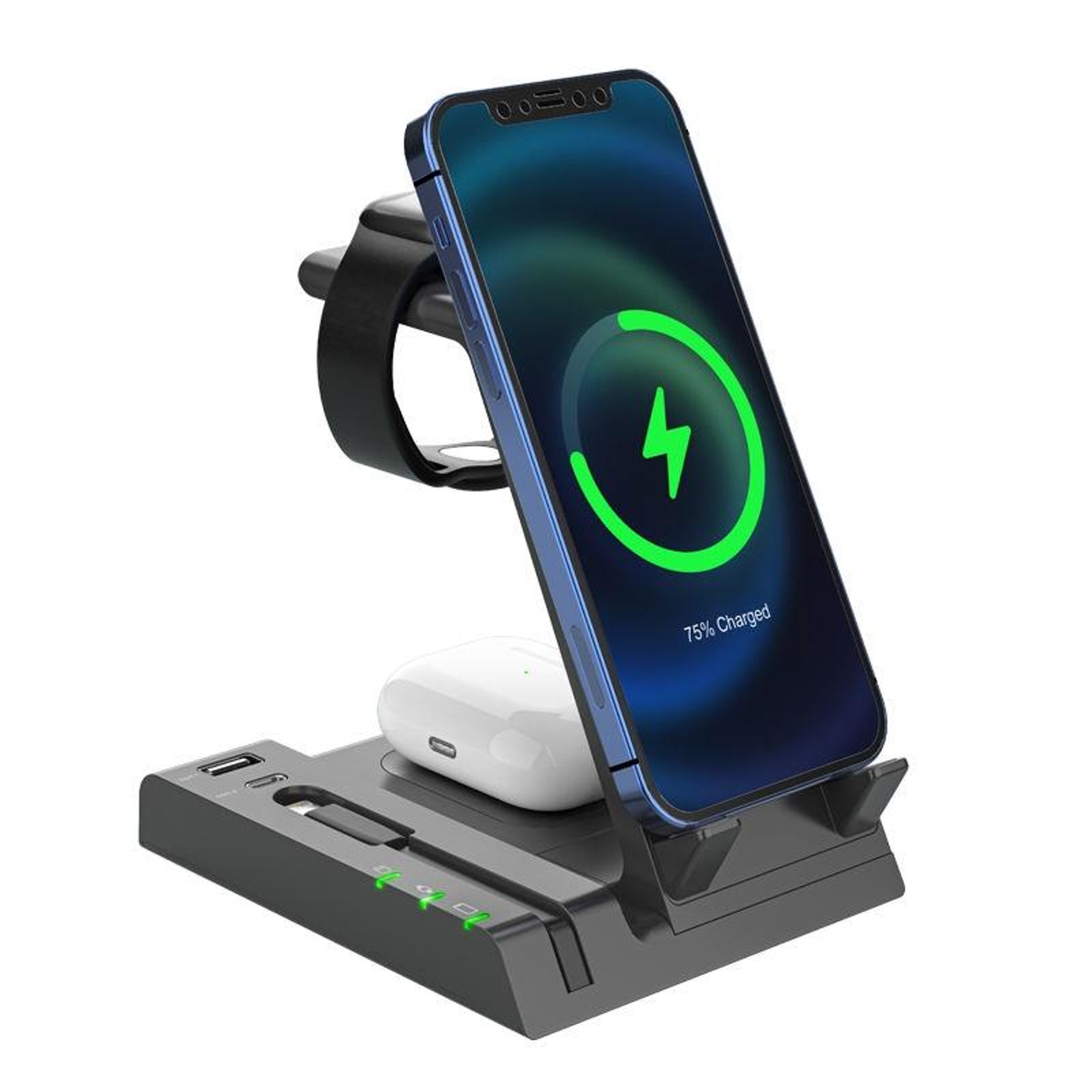 Z252 6-in-1 Wireless Charging Station Dock for Phone, Watch & Earbuds with Fast Charging – view 7
