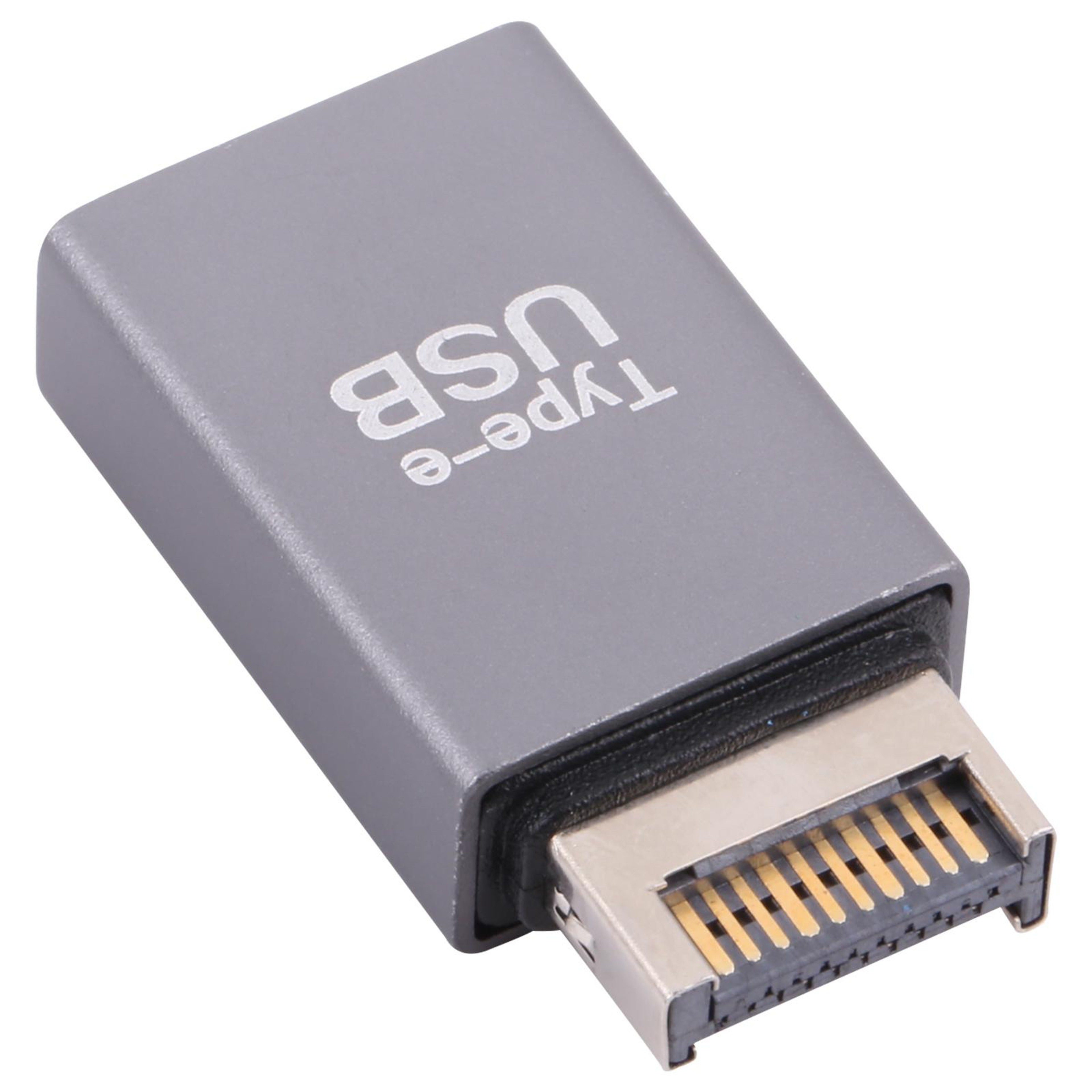 USB Female to Type-E Male Adapter Converter for Front Panel USB Connectivity – view 3