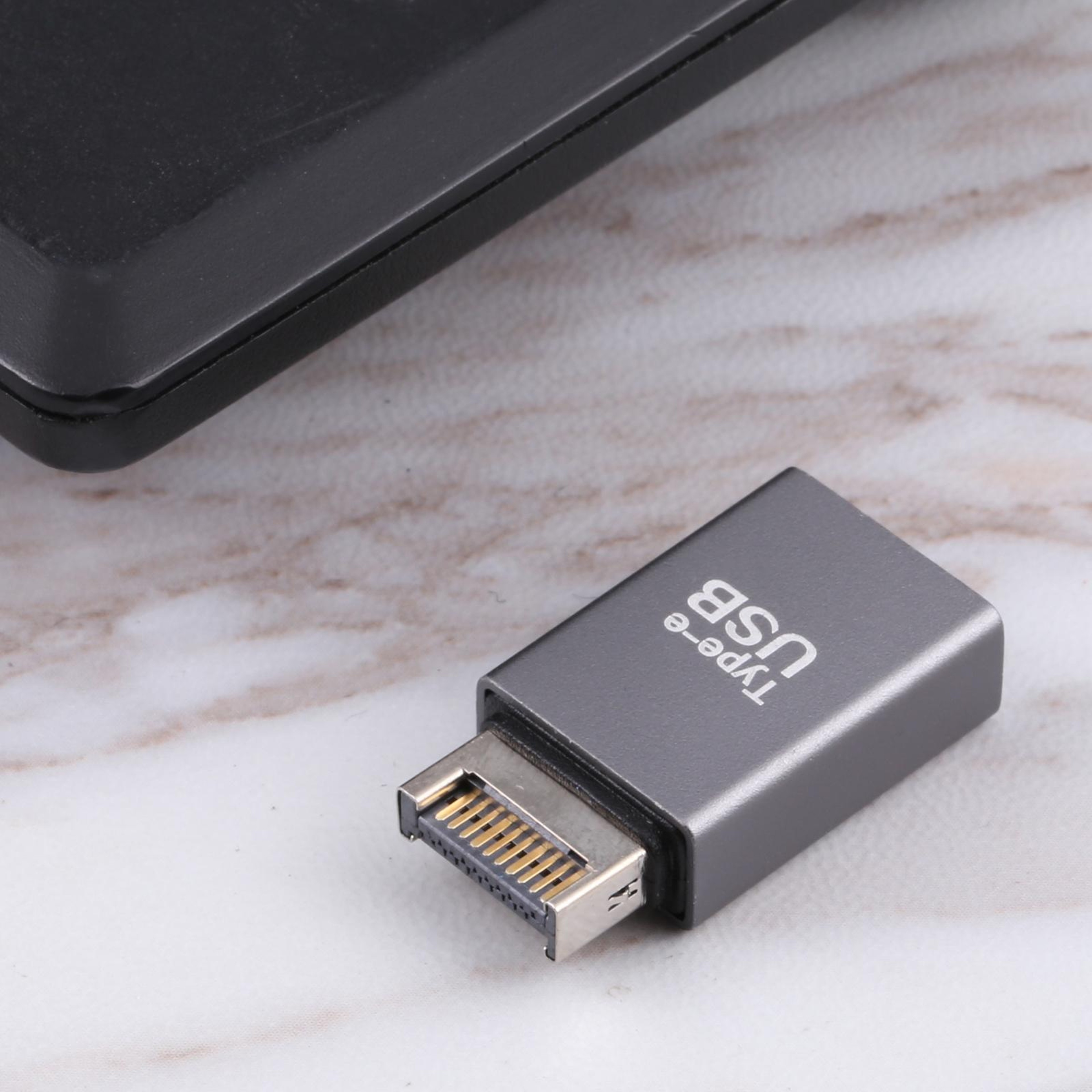 USB Female to Type-E Male Adapter Converter for Front Panel USB Connectivity – view 5