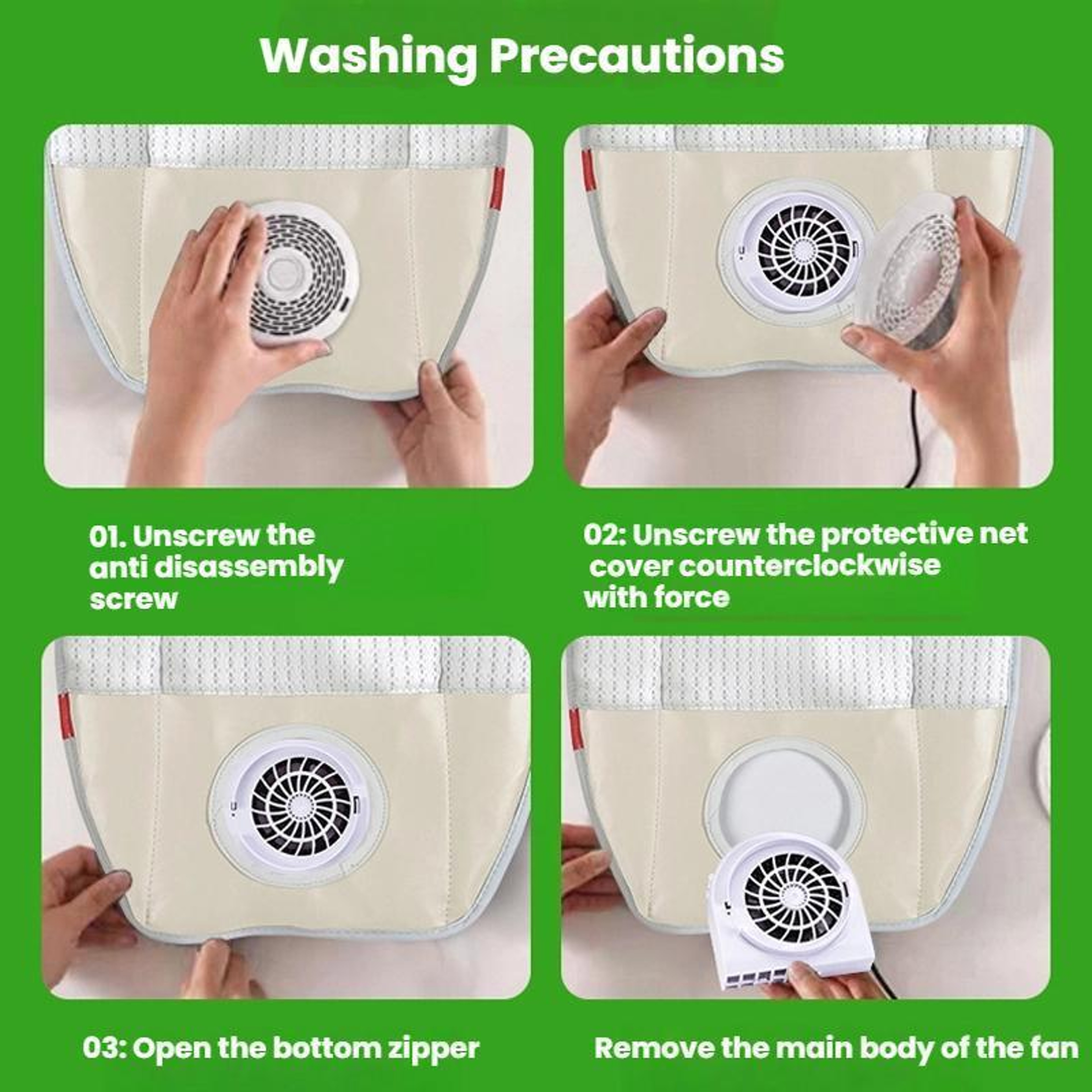 CoolBreeze USB Baby Stroller Cooling Pad with Fan & HEPA Filter – view 4