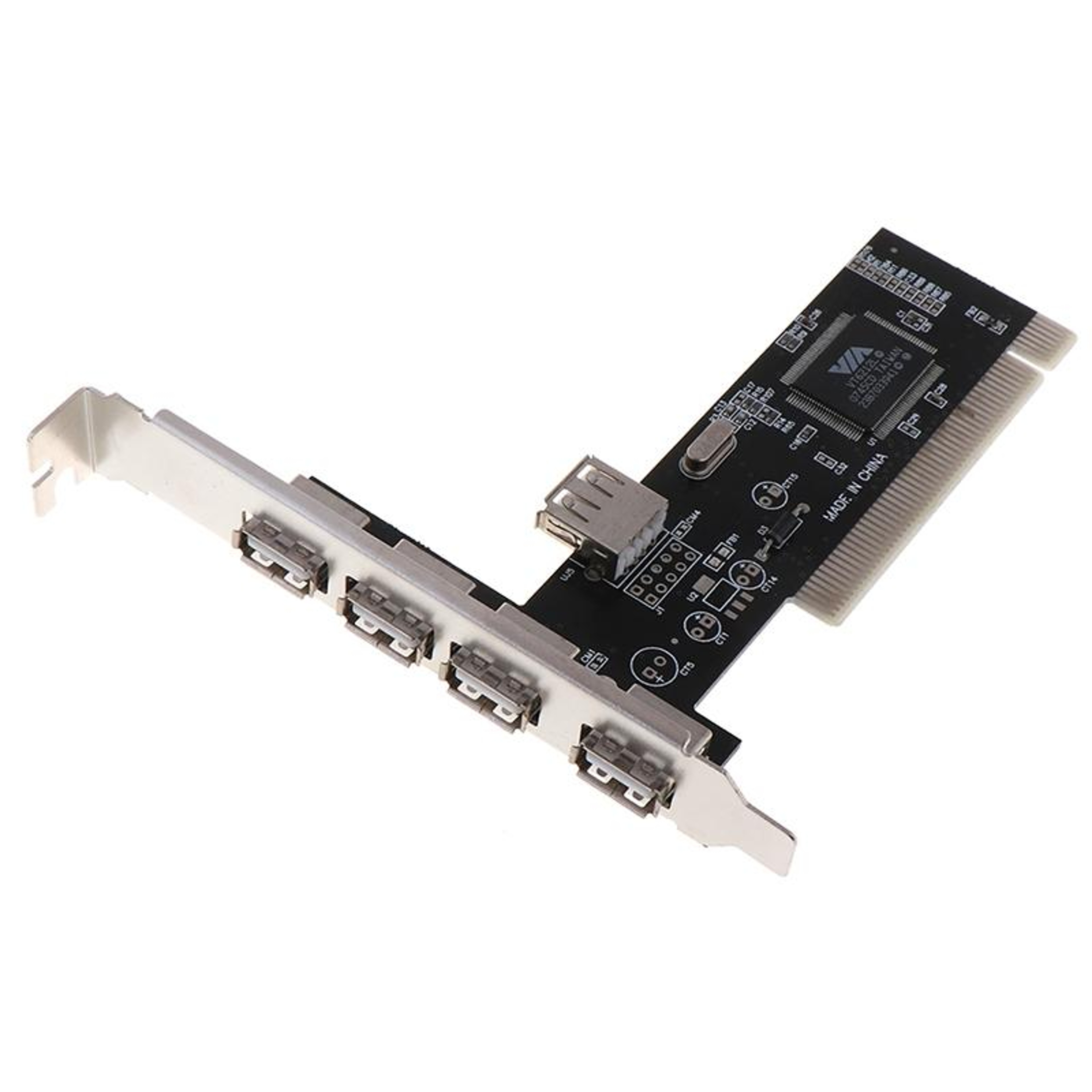 480Mbps 5-Port USB 2.0 PCI Card Expansion Adapter with Internal Port for Desktop PCs – view 2