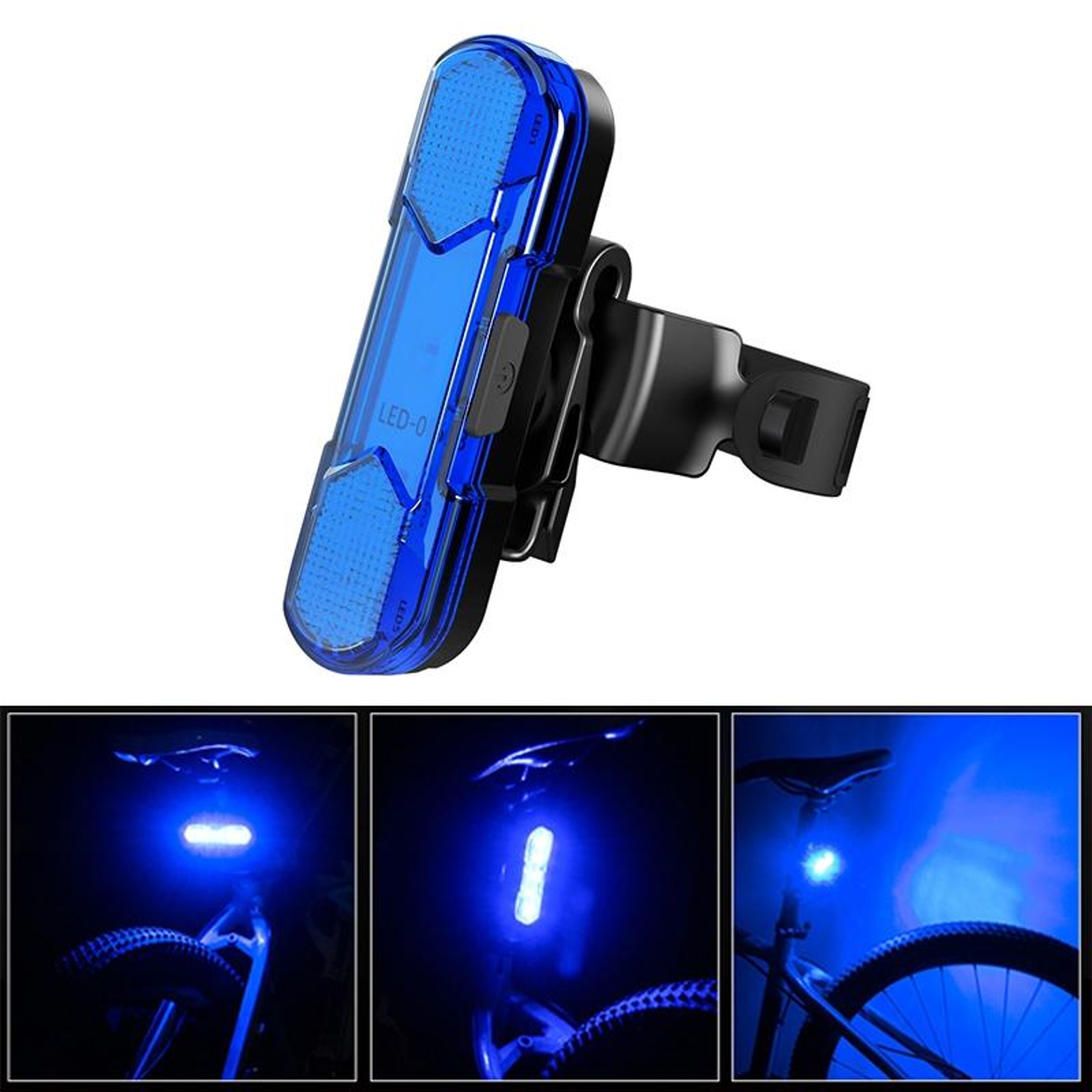SafeGlow USB Rechargeable Bicycle Tail Light LED Safety Lamp for Night Cycling – view 3