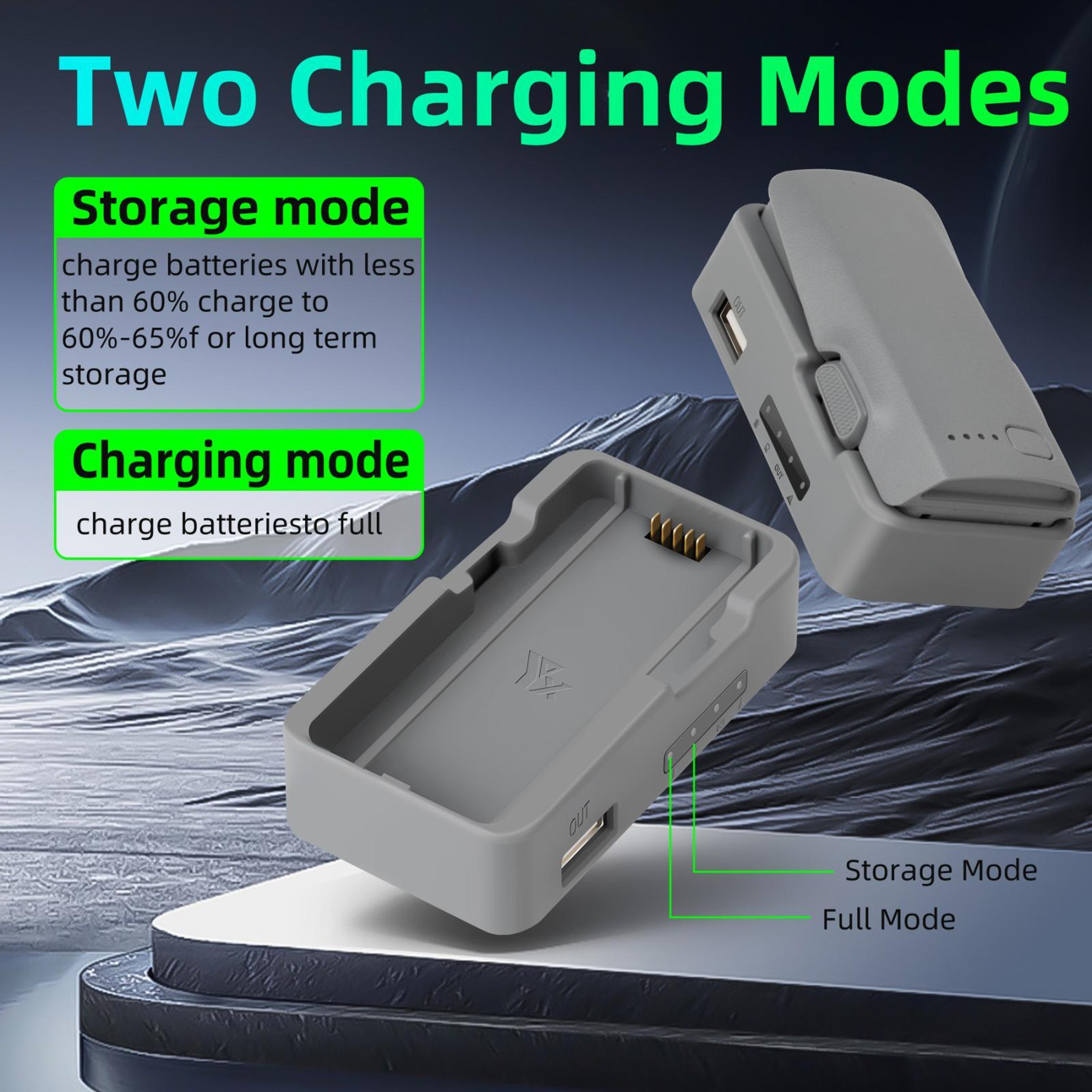 DJI Neo 2 Smart Battery Storage Charger USB Power Bank Dock – view 2