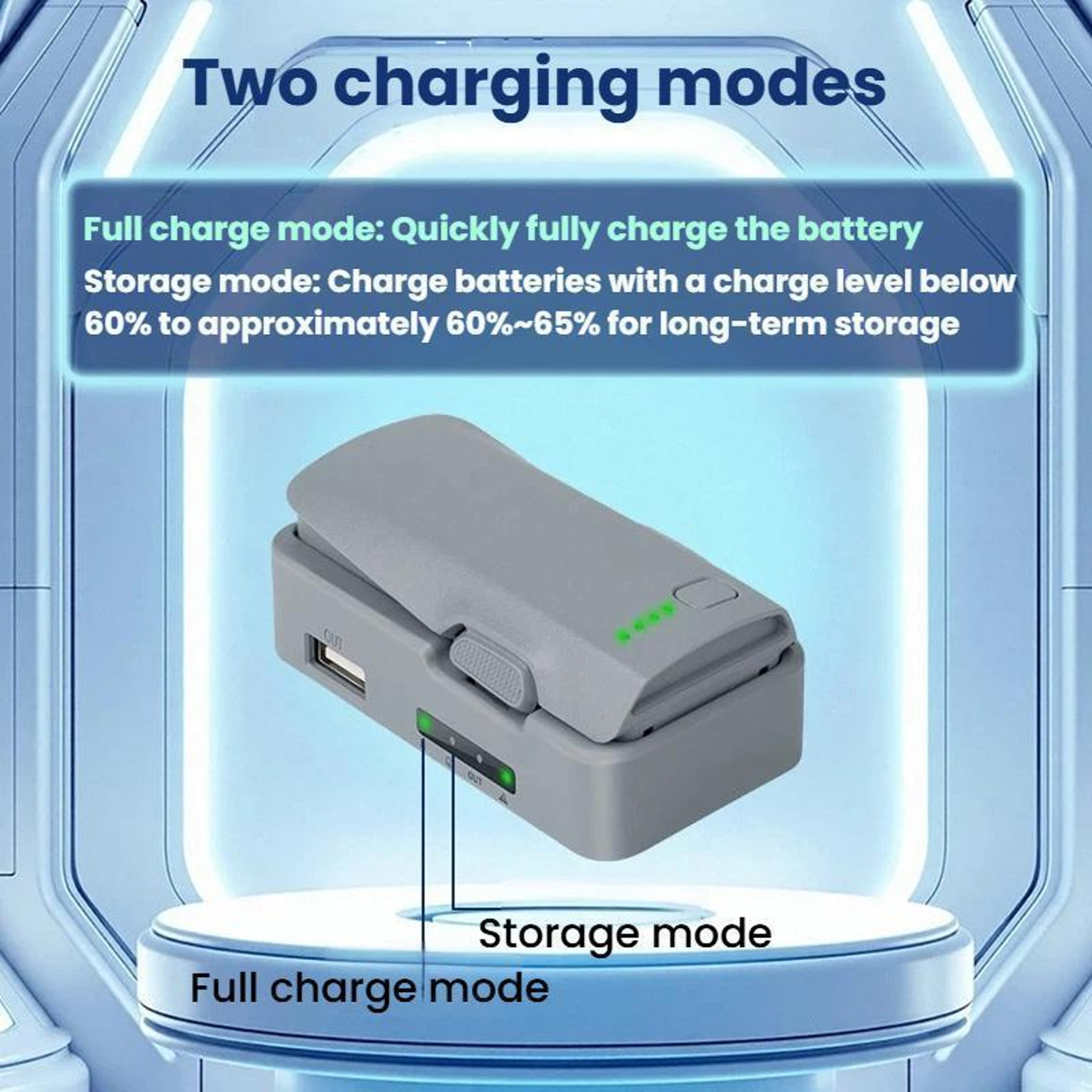 DJI Neo 2 Smart Battery Storage Charger USB Power Bank Dock – view 3