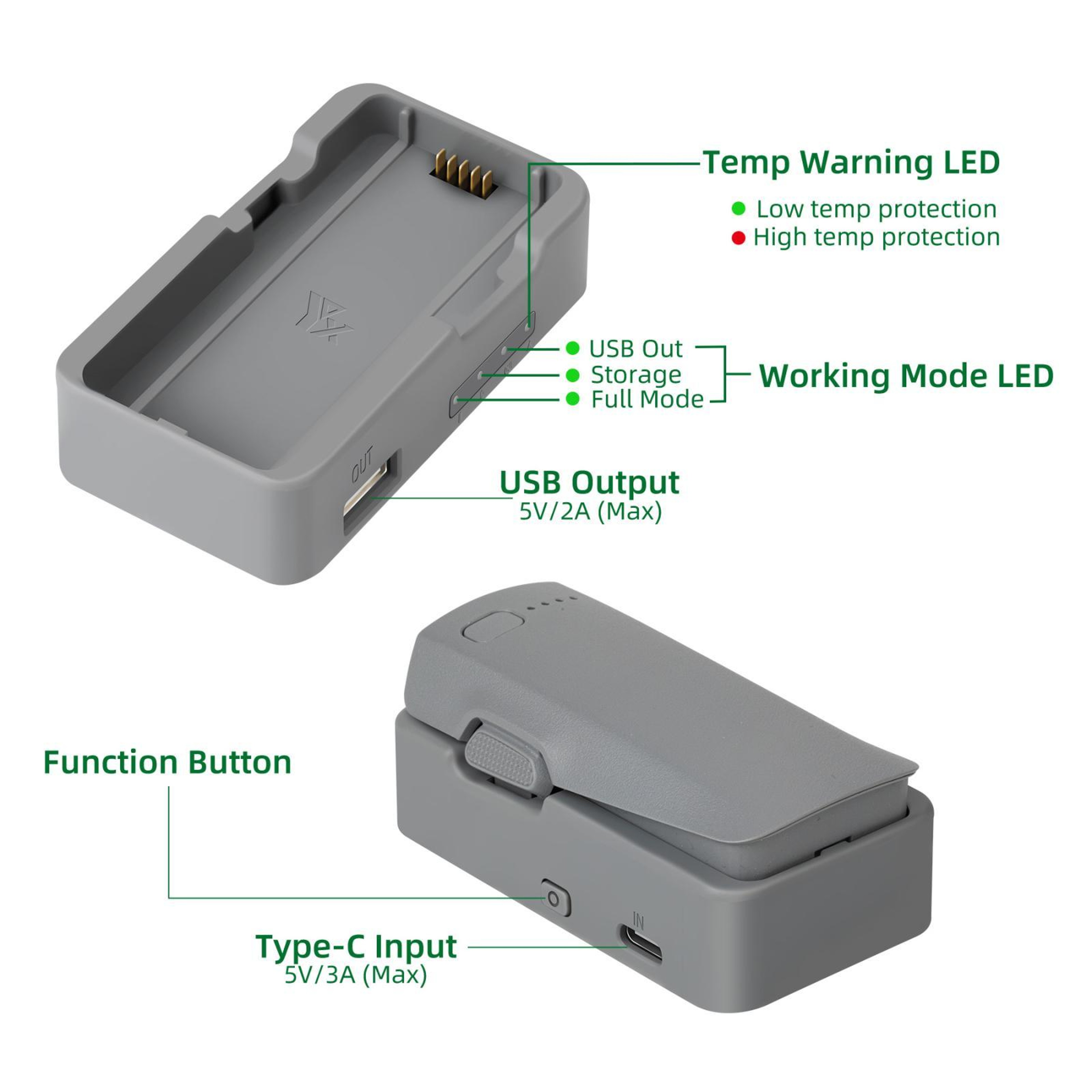 DJI Neo 2 Smart Battery Storage Charger USB Power Bank Dock – view 7