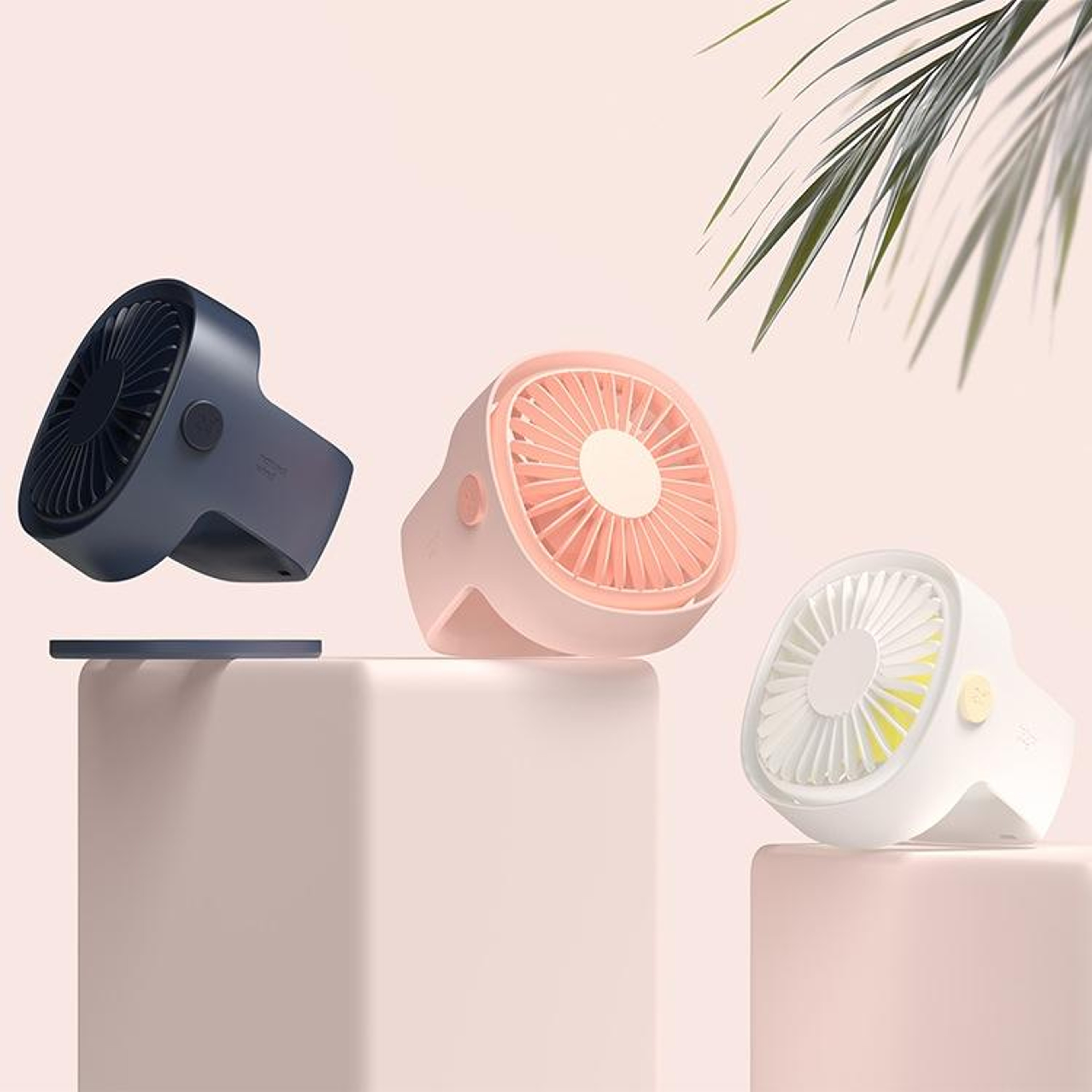 Portable USB Mini Fan For Desk  Travel Quiet Handheld Rechargeable Cooling Fan Pink 9