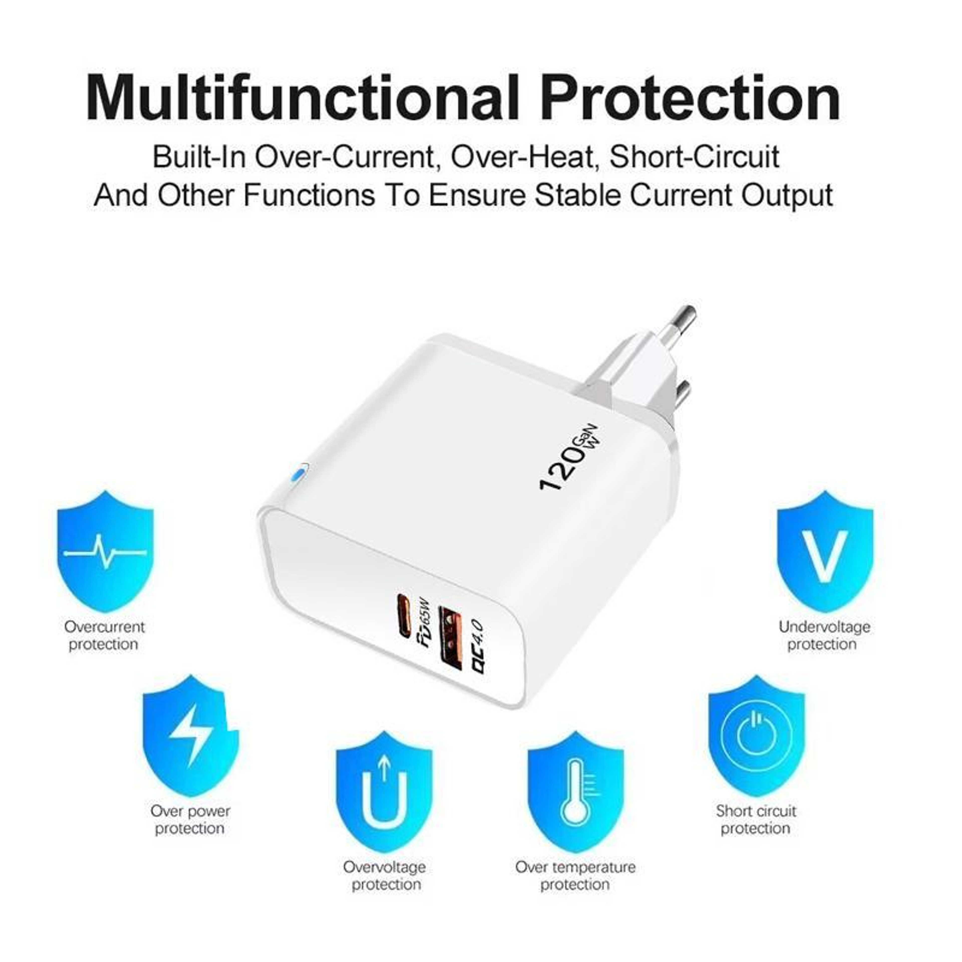 TE 65W GaN USB-C Fast Charger with PD 3.0 & QC4.0 for Laptops, Tablets and Phones – view 6