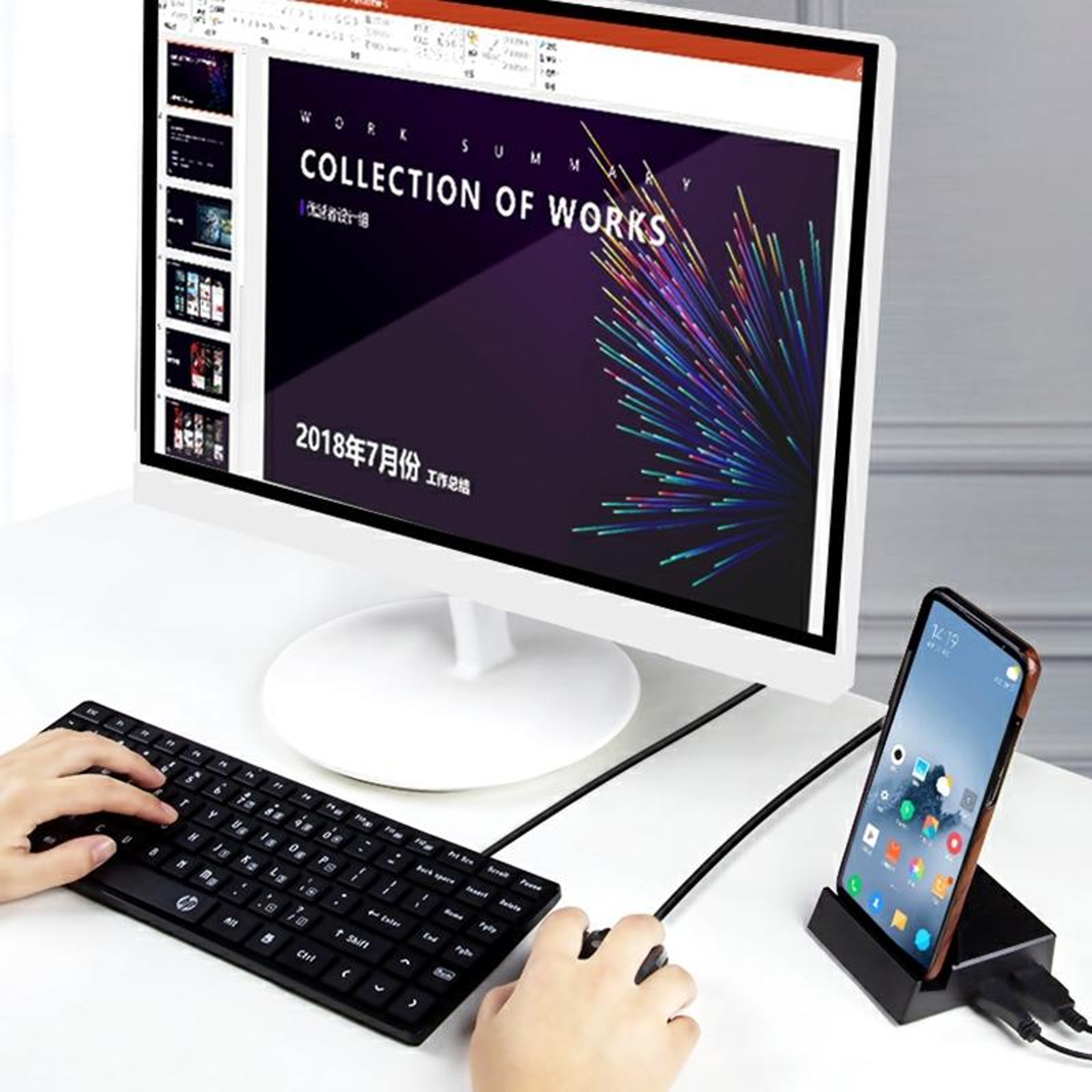 V105 USB-C Hub Phone Docking Station with HDMI, Card Reader & 60W Charging – view 8