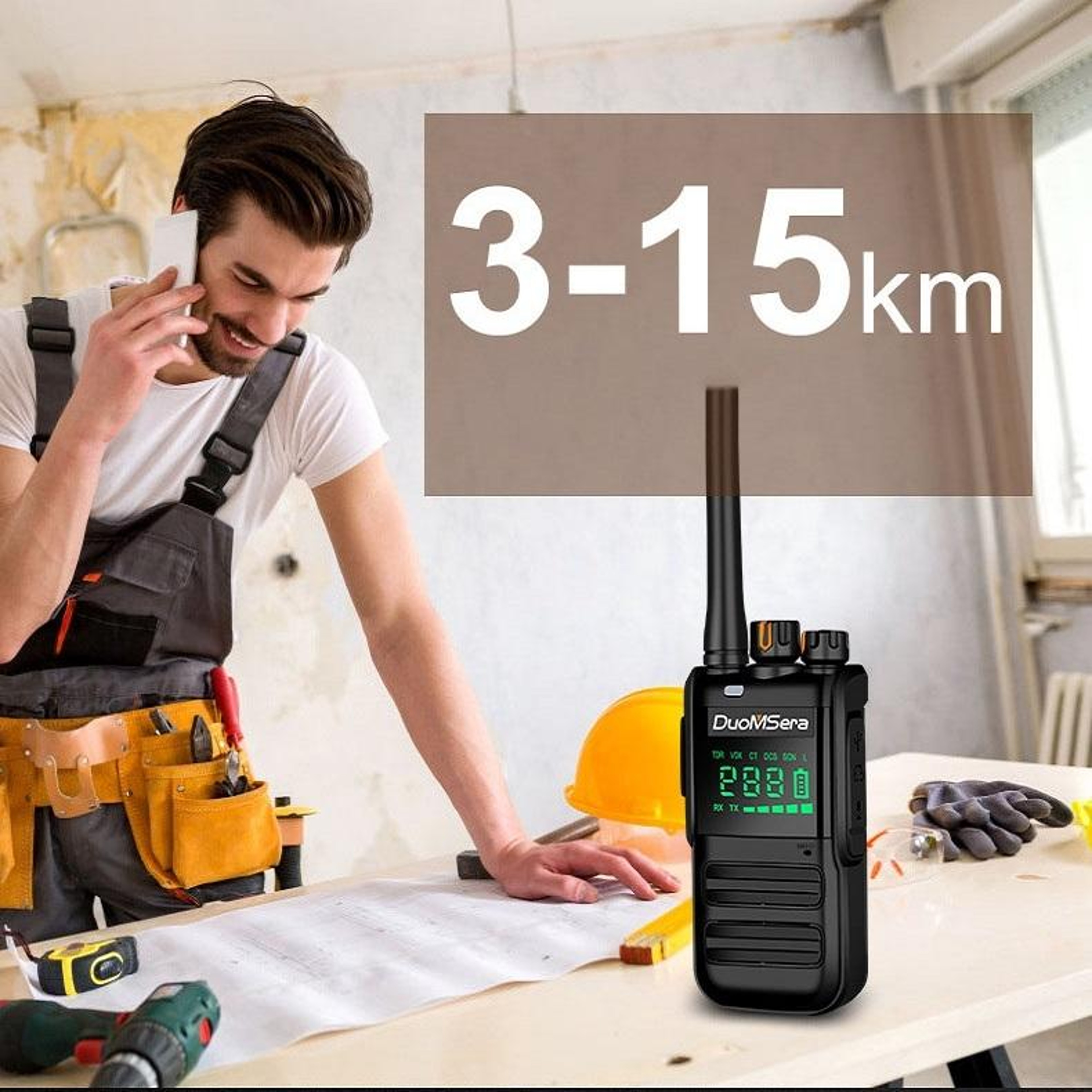 DuoMSera 5W Waterproof Walkie Talkie Long Range Rechargeable Two Way Radio – view 6