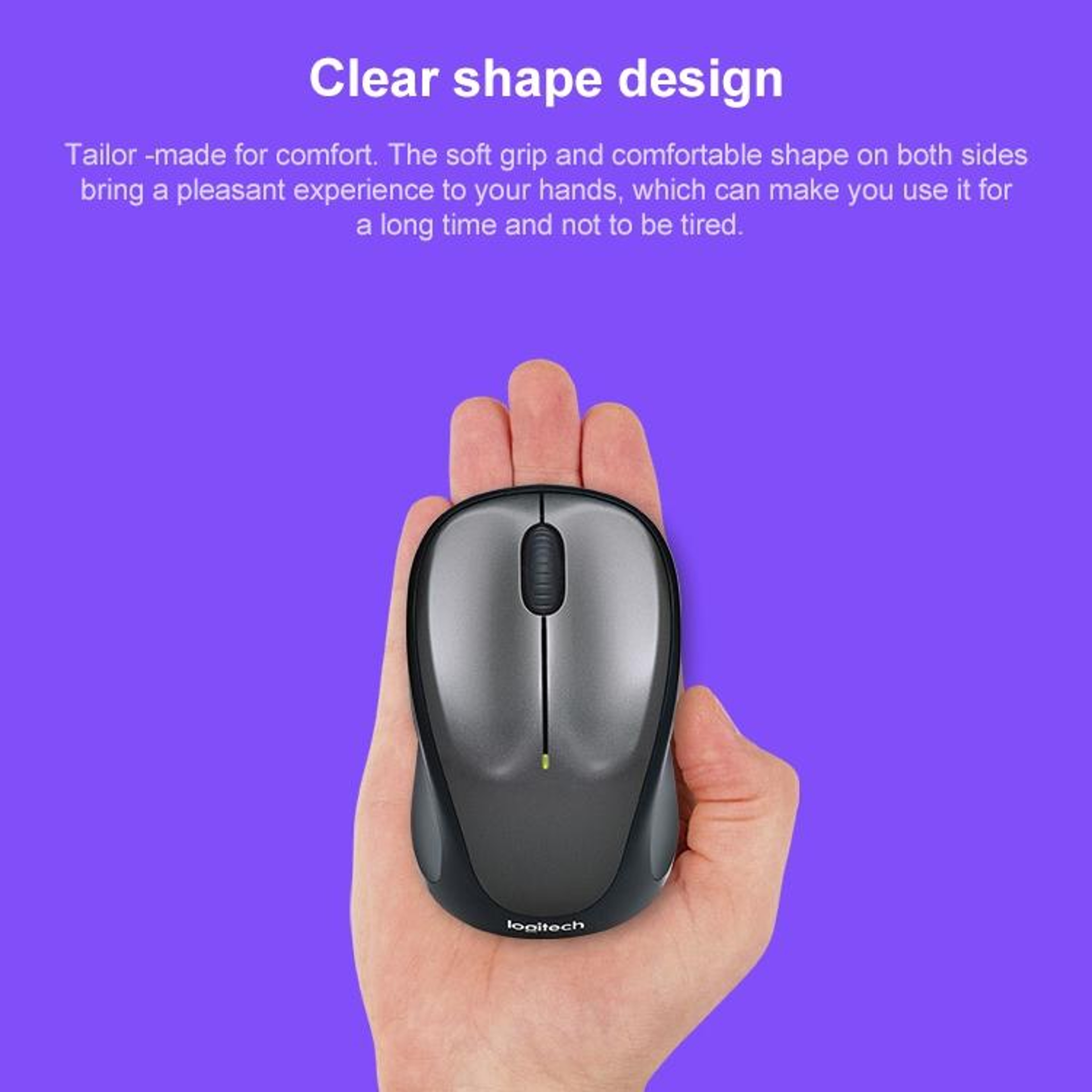 Logitech M235 Ergonomic Wireless Mouse 1000 DPI 2.4GHz USB Mouse for Laptop & PC – view 4