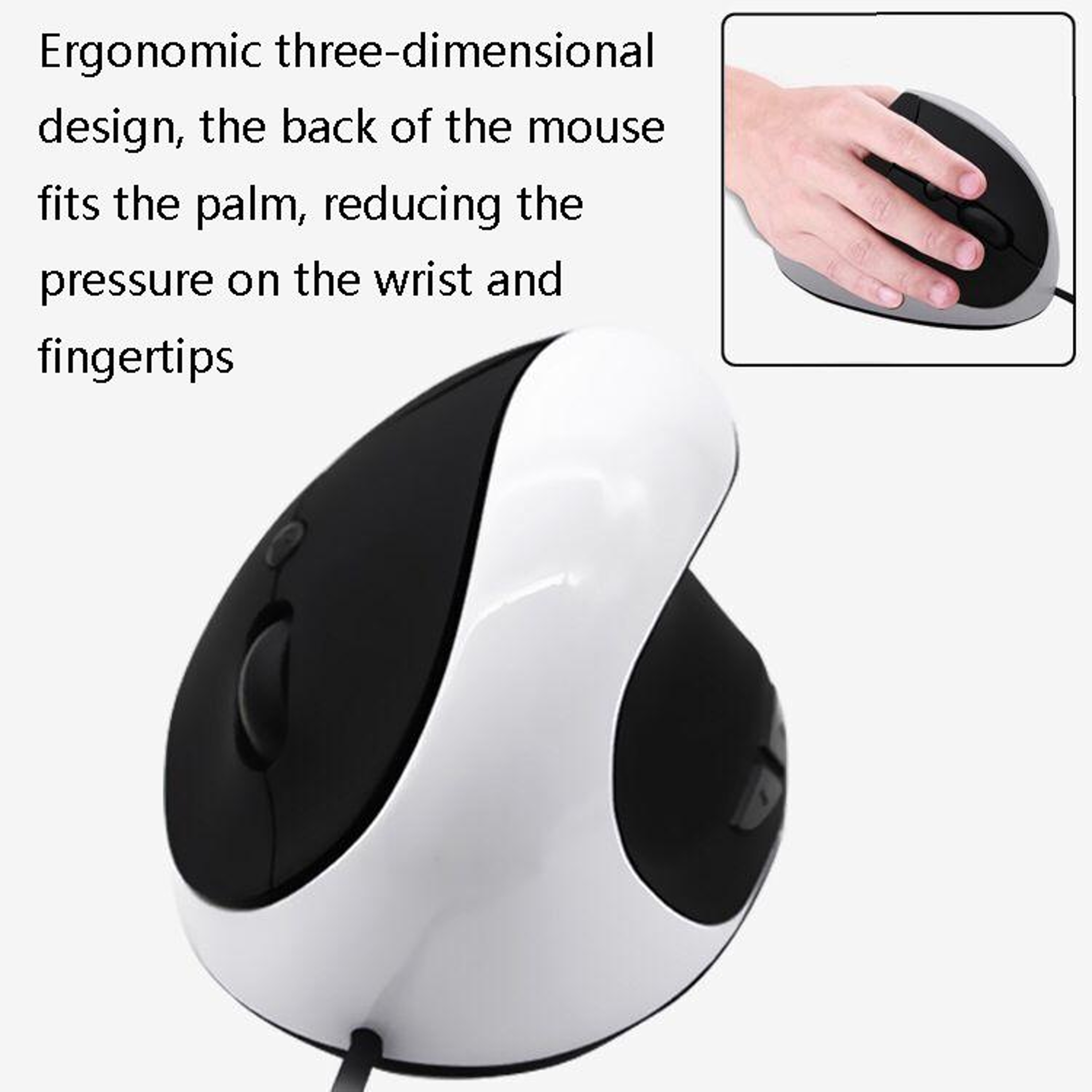 JSY-05 Ergonomic Wired Vertical Mouse with 2400 DPI Precision and 6 Programmable Buttons – view 9