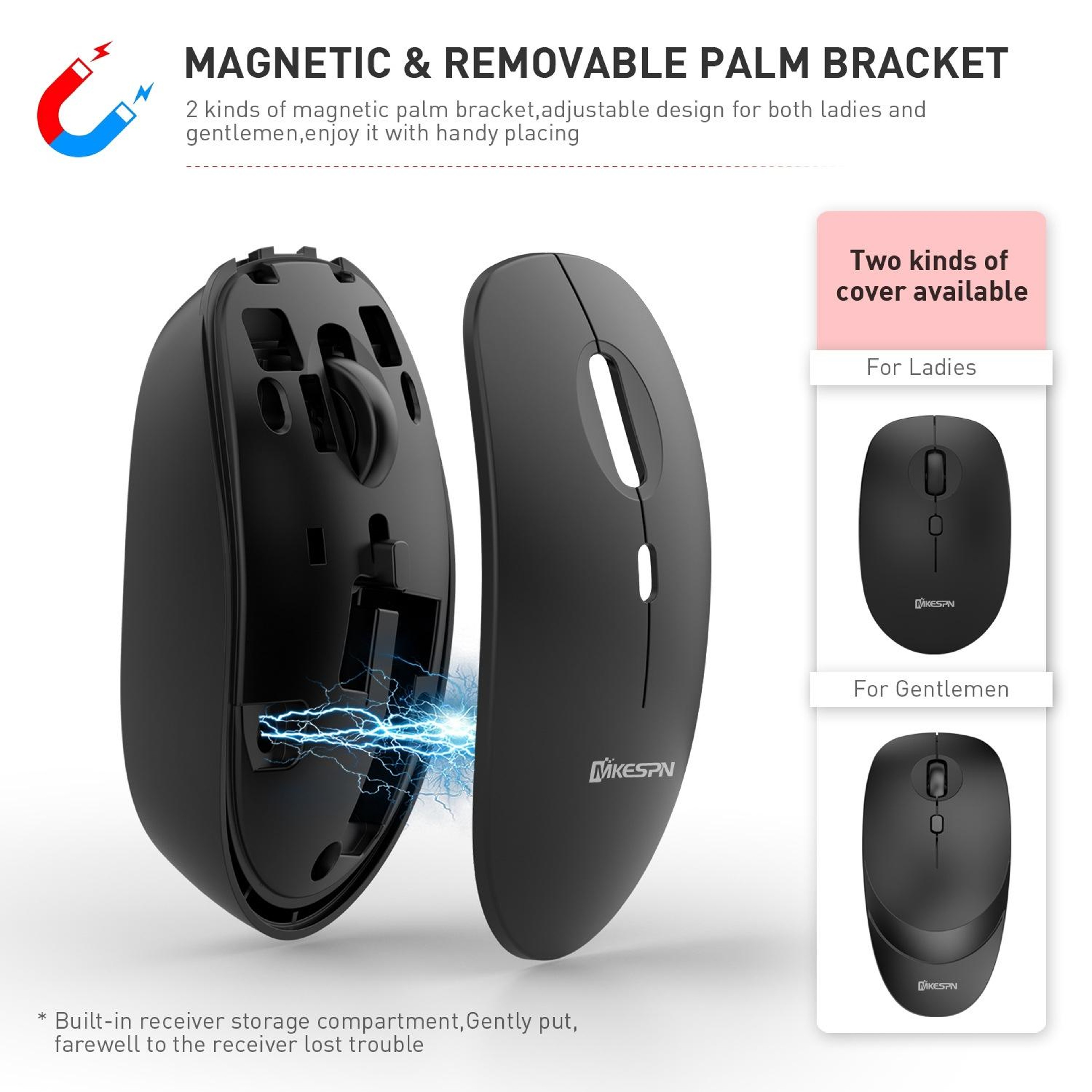 MKESPN 859 Rechargeable Wireless Mouse 2.4G Silent Computer Mouse with 1200 DPI – view 4