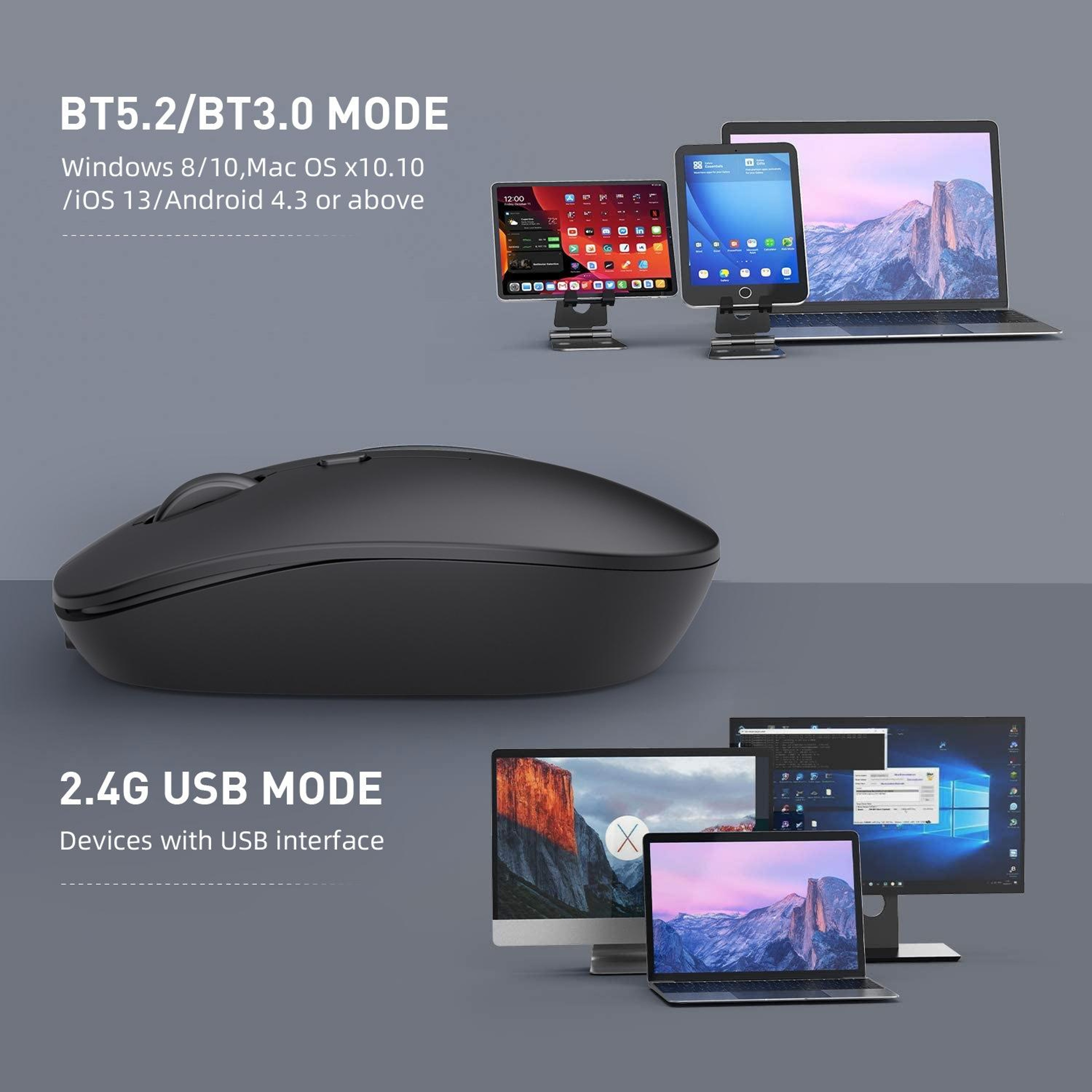 MKESPN 859 Rechargeable Wireless Mouse 2.4G Silent Computer Mouse with 1200 DPI – view 7