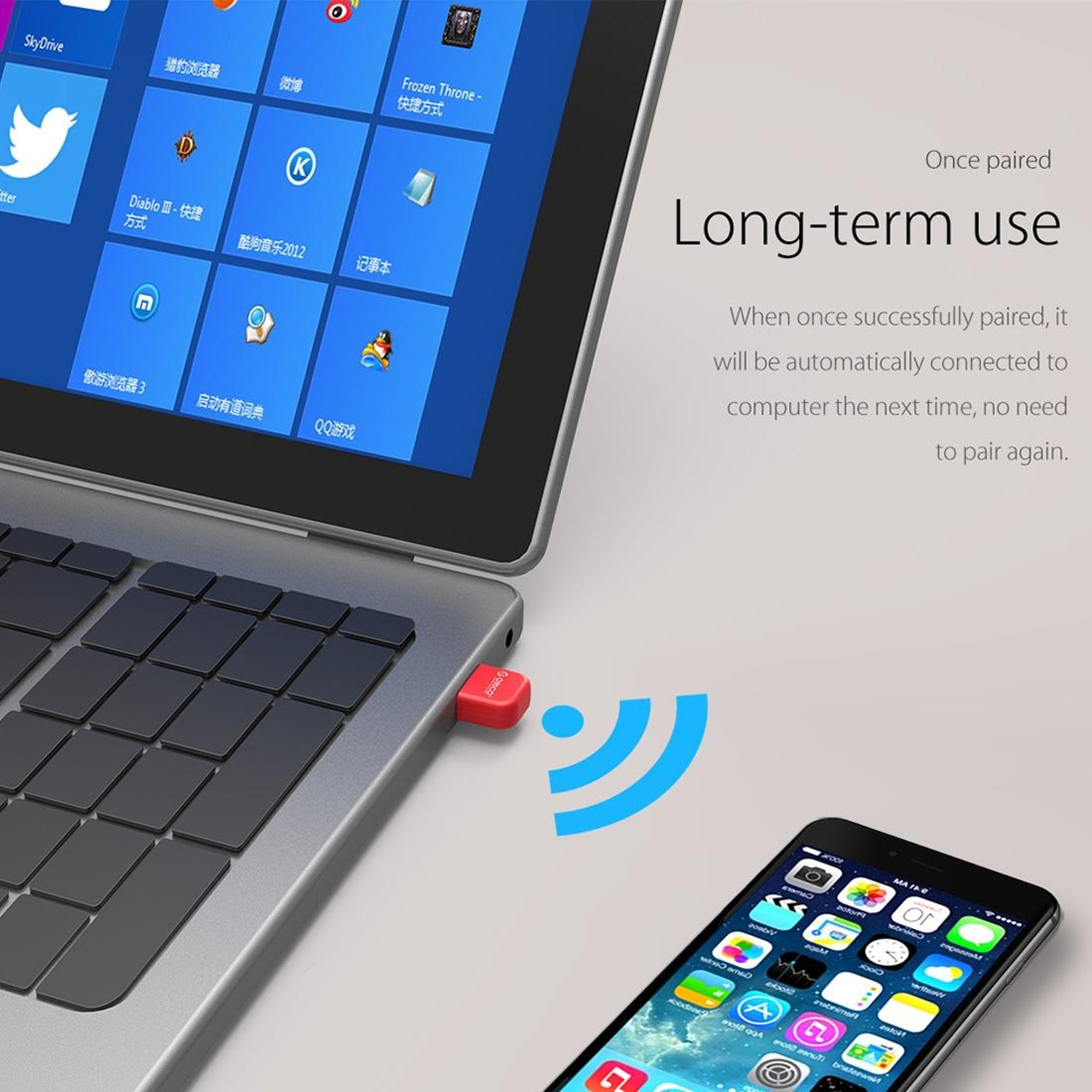 ORICO BTA 403 USB Bluetooth Adapter 4.0 Mini Wireless Dongle for Windows PC – view 5