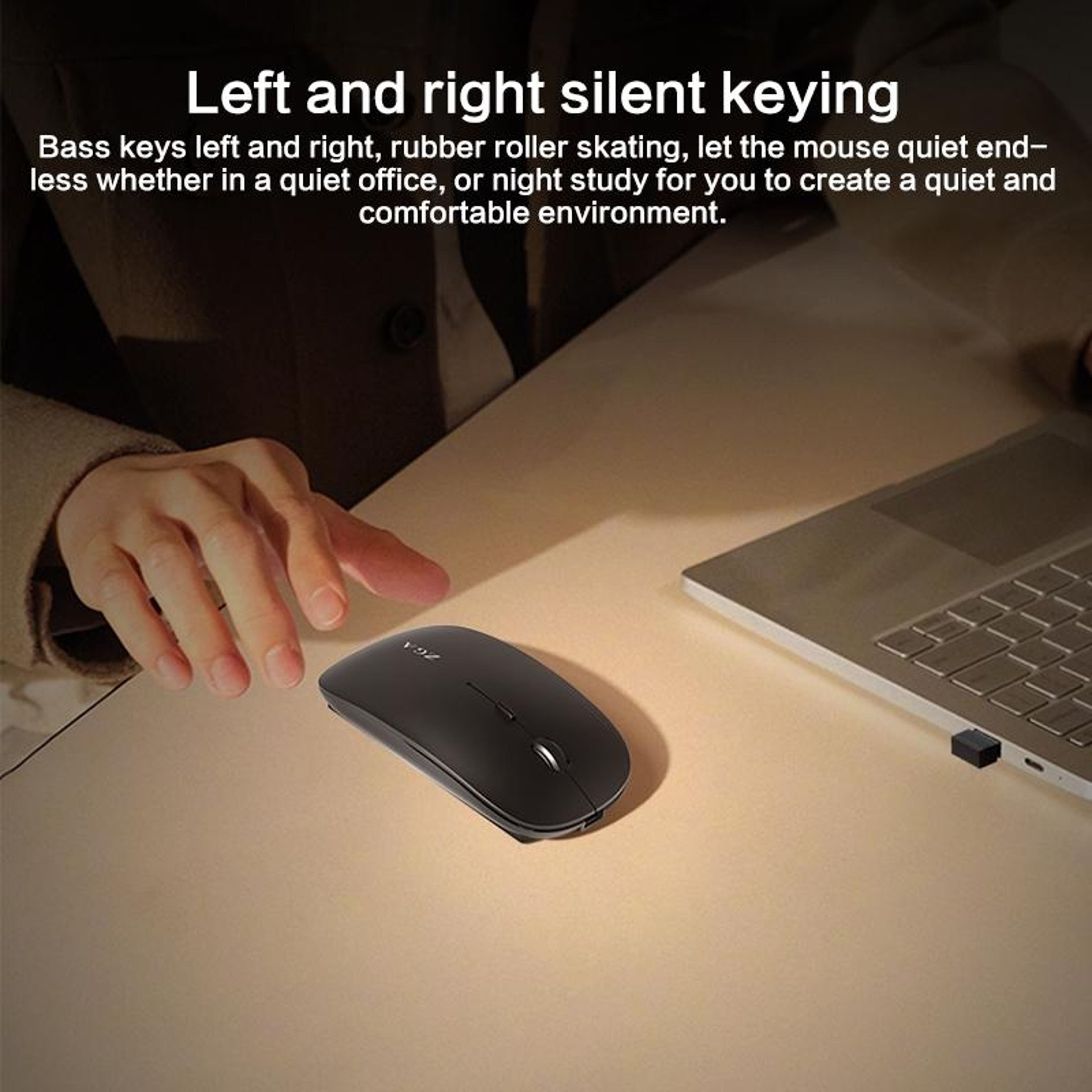 ZGA Dual Mode Wireless Mouse Bluetooth 5.0 Rechargeable Silent Portable Computer Mouse – view 4