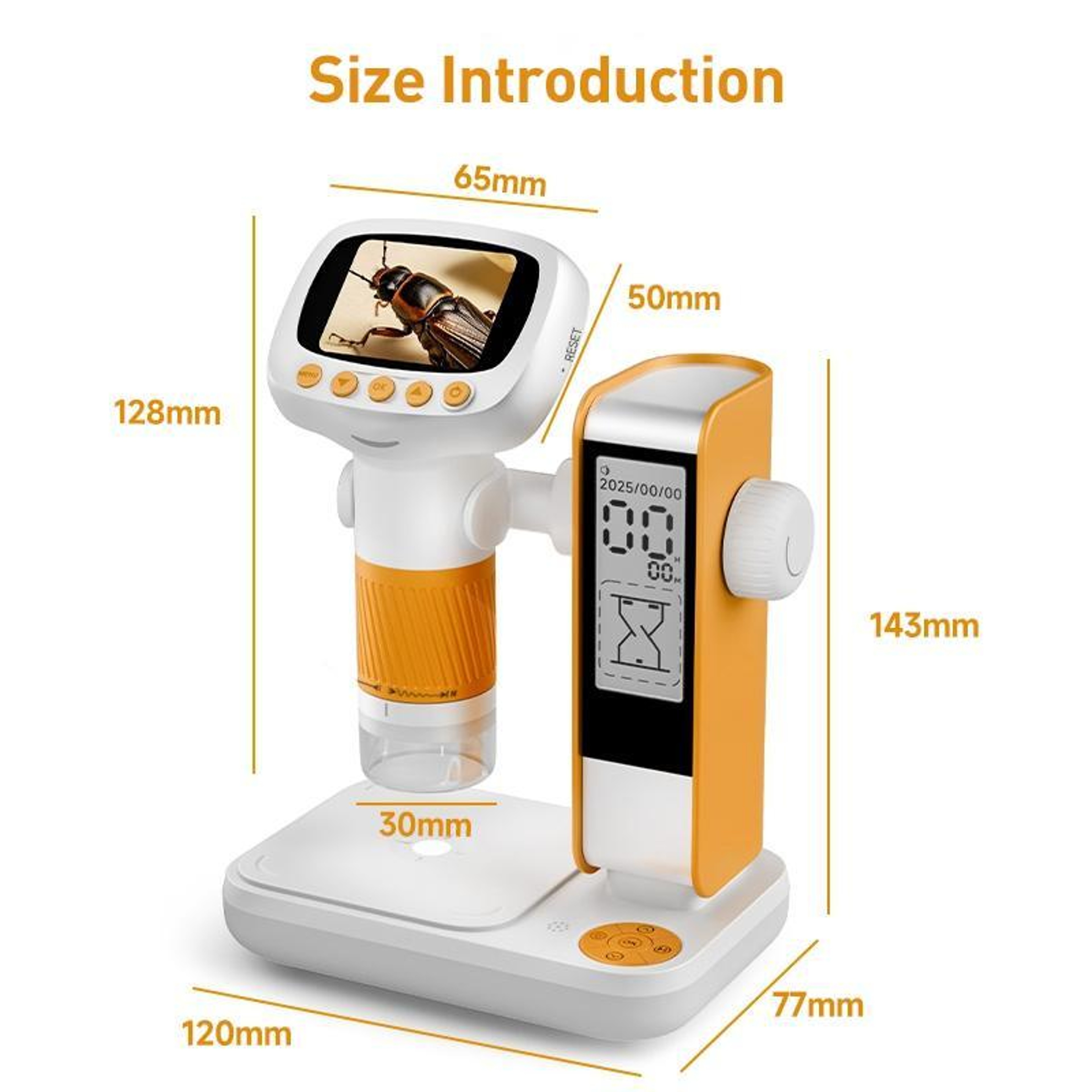 CM5 HD Digital Microscope with 2 Inch IPS Screen USB Portable Electronic Microscope – view 2