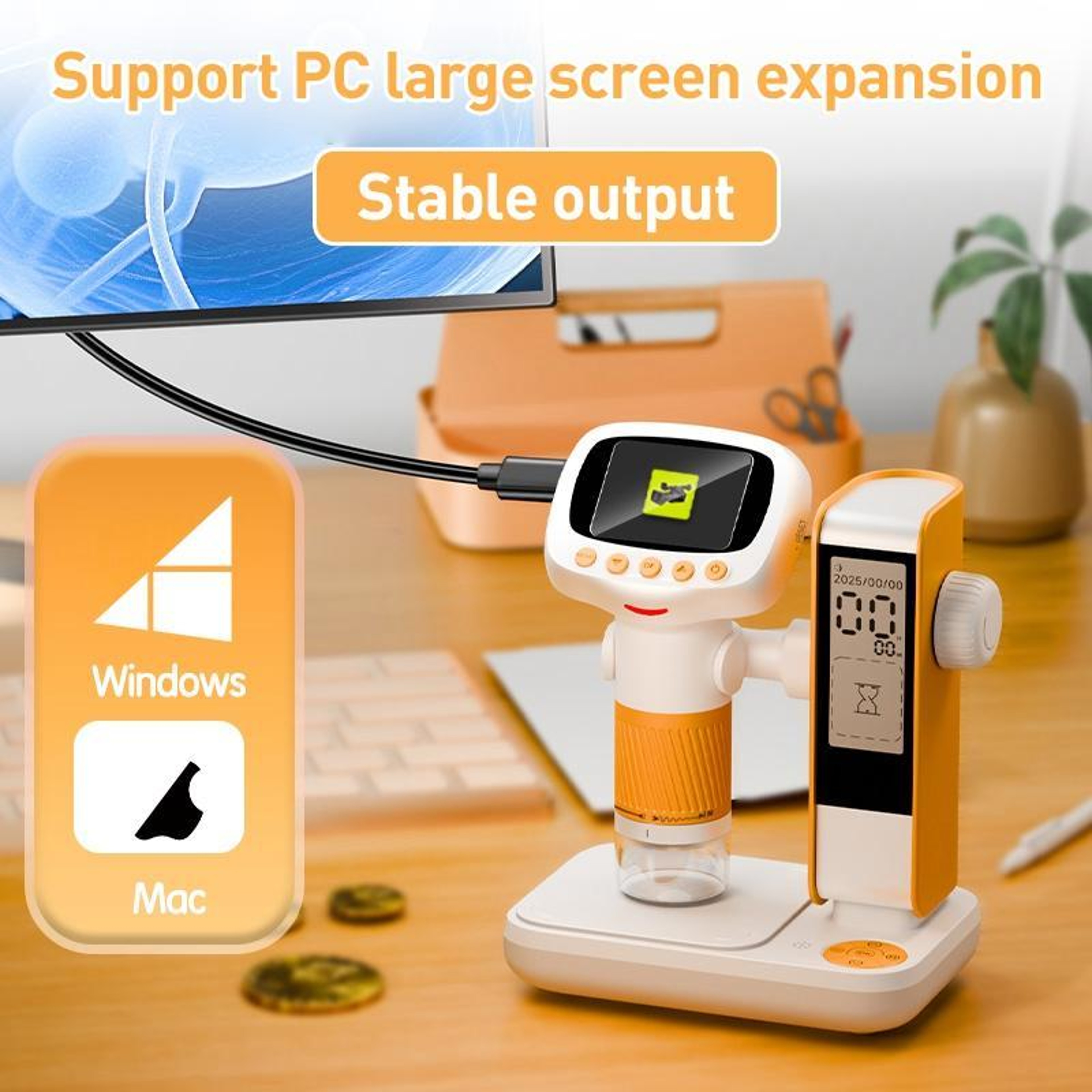 CM5 HD Digital Microscope with 2 Inch IPS Screen USB Portable Electronic Microscope – view 10