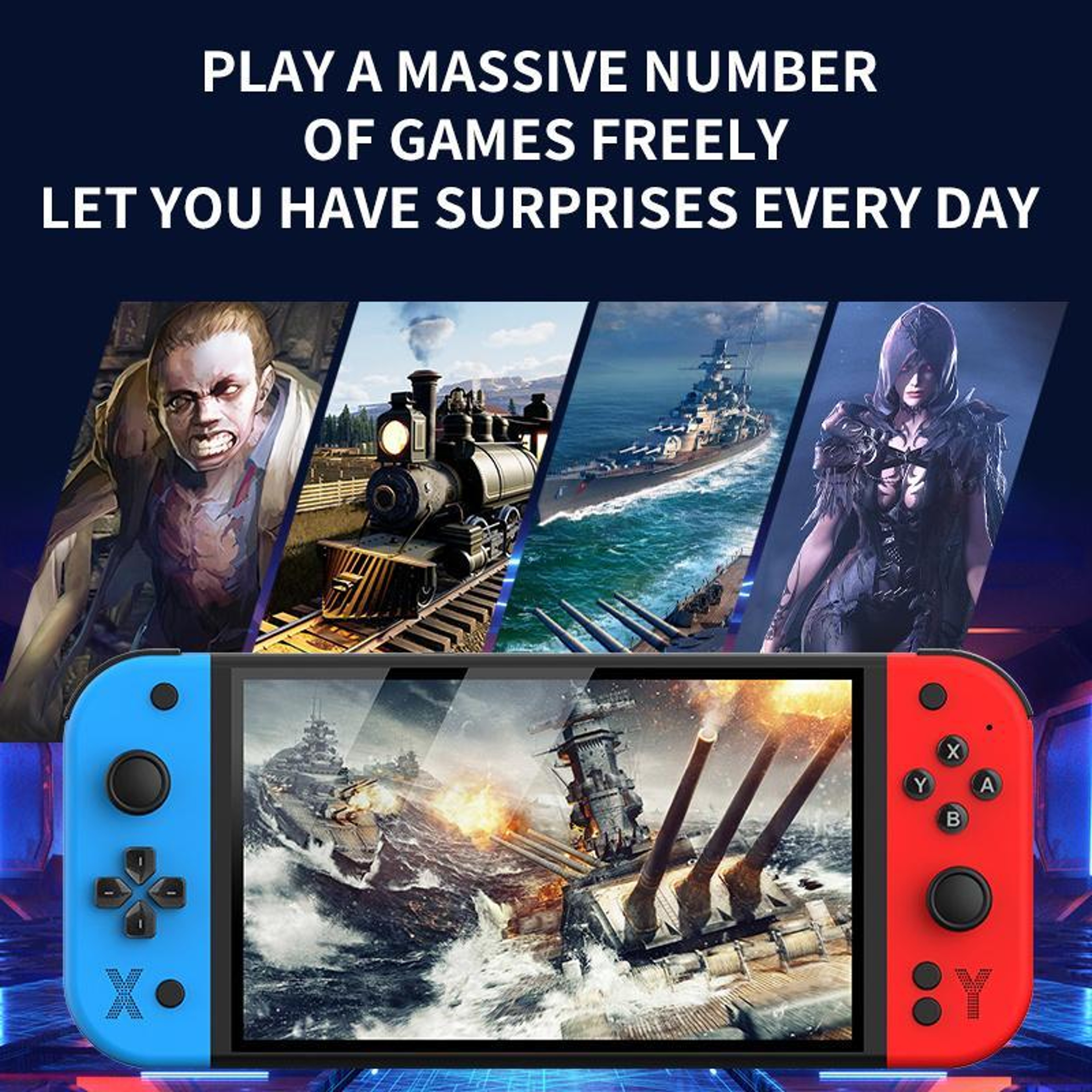 G90 Handheld Game Console 7 Inch IPS HD Retro Game Console with 64GB TF Card and 30 Plus Emulators – view 7