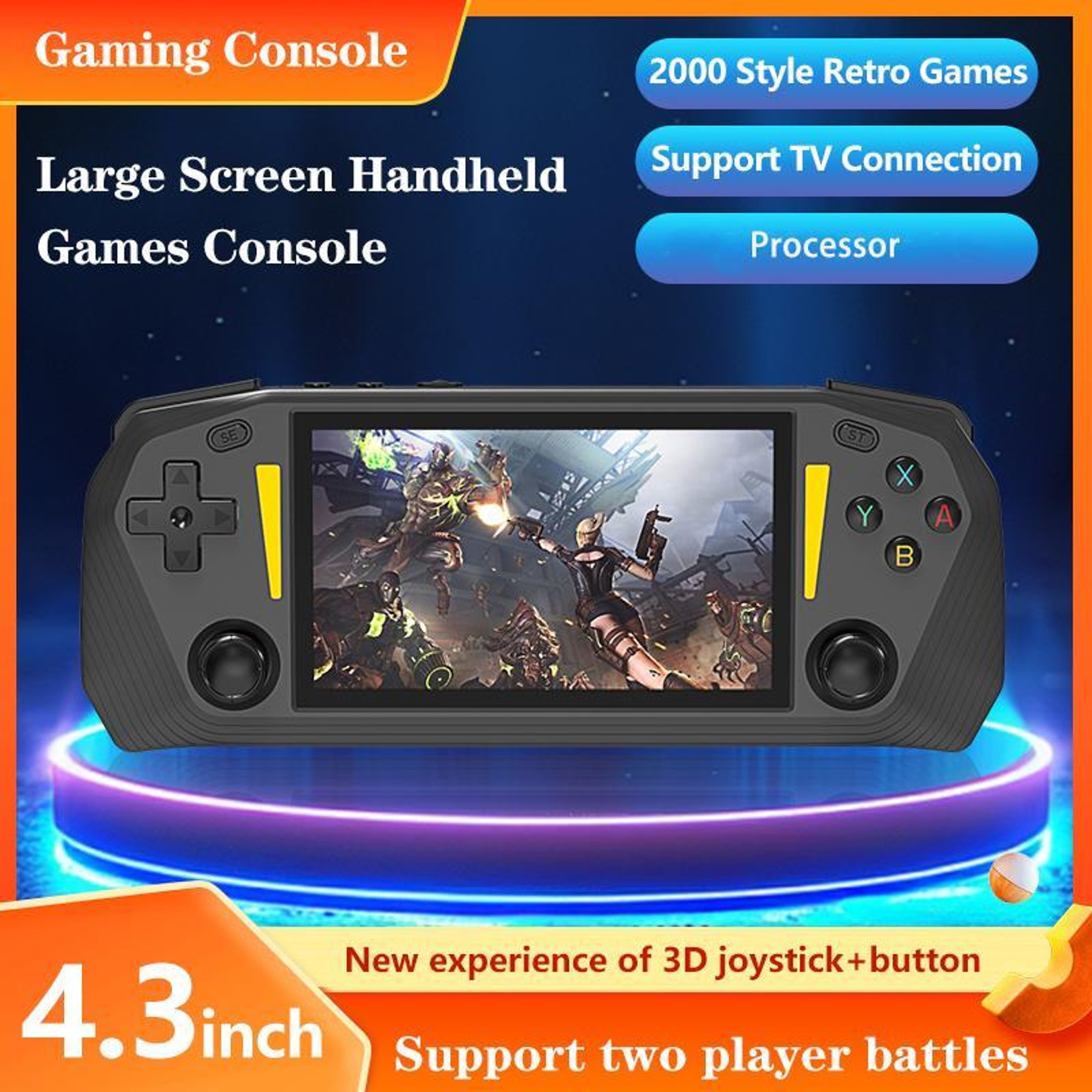 G33 Retro Handheld Game Console with 4.3 Inch IPS OLED Display 64GB Two Player Portable Gaming – view 3