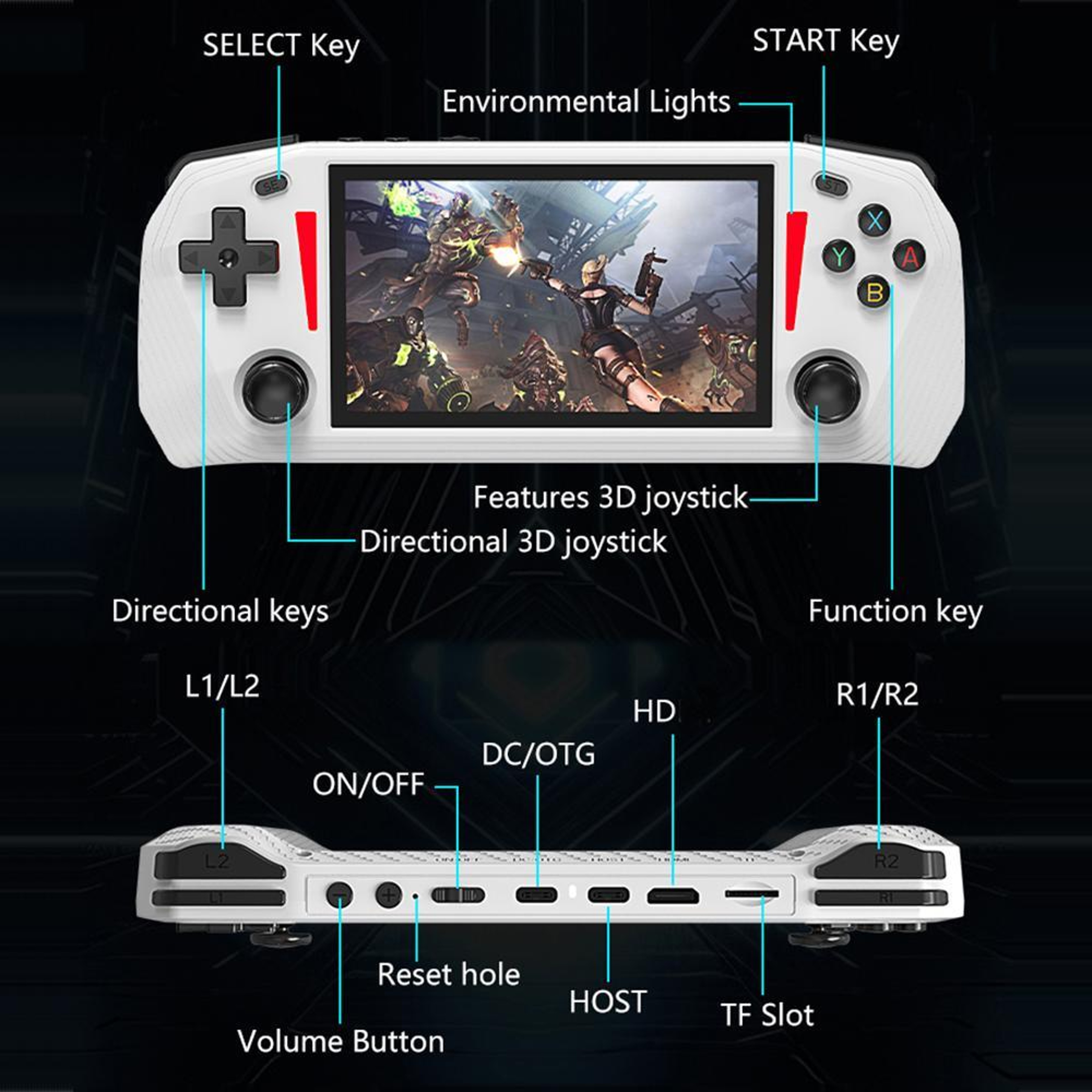 G33 Retro Handheld Game Console with 4.3 Inch IPS OLED Display 64GB Two Player Portable Gaming – view 9