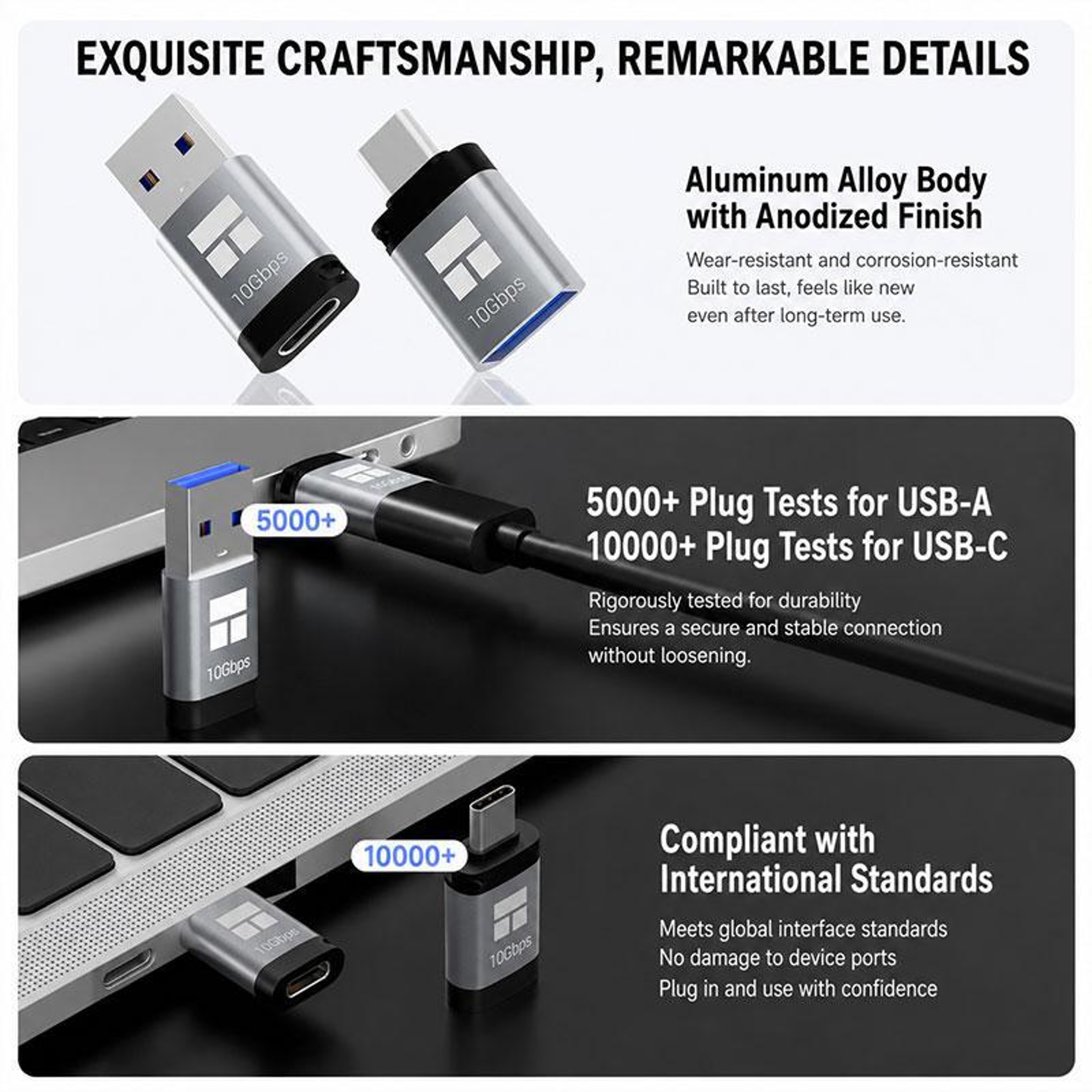 THERMALRIGHT USB C to USB Adapter 10Gbps USB 3.2 Gen 2 Type C to USB A Converter – view 11
