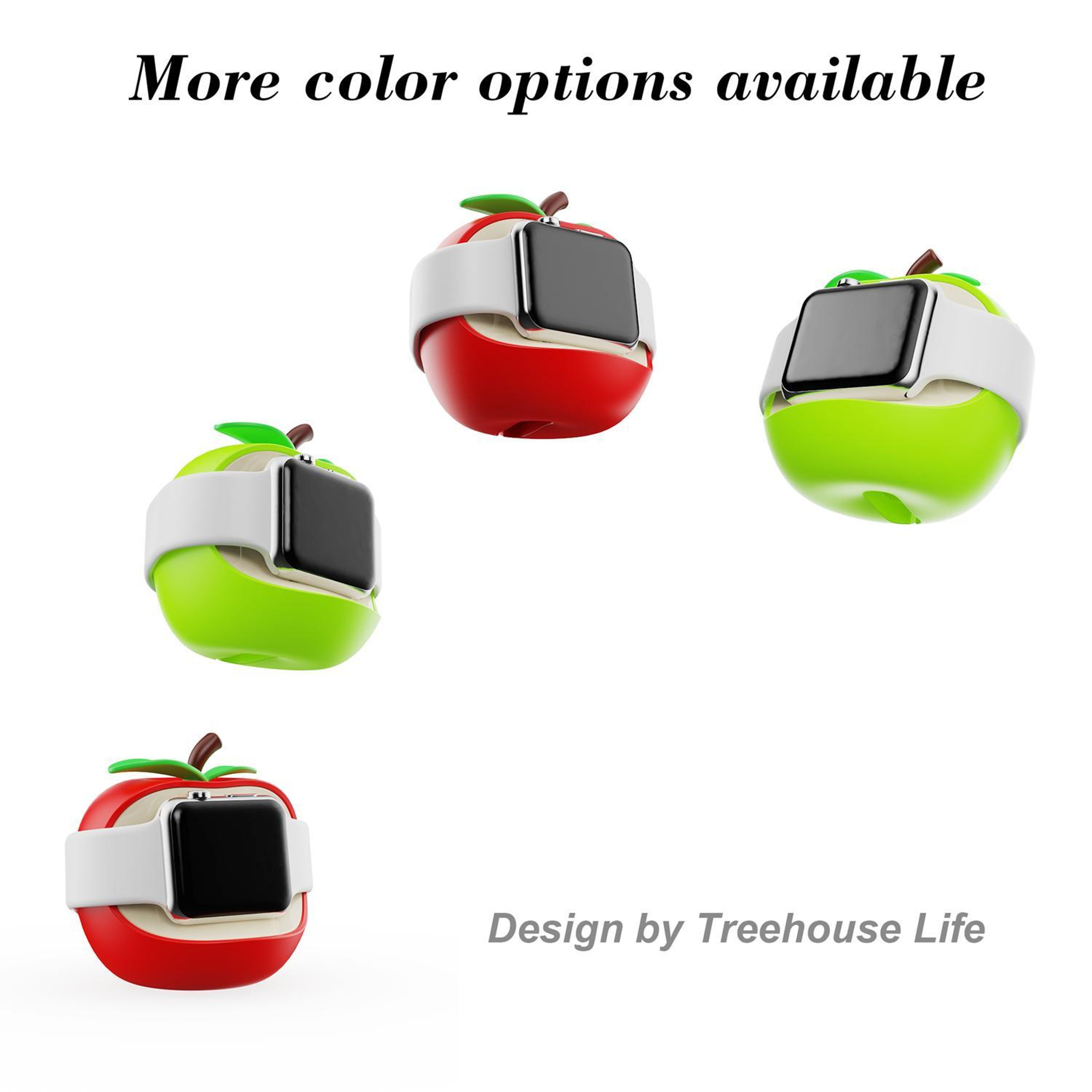 Apple Watch Charging Stand Silicone Watch Charger Holder Apple Shaped Dock – view 6