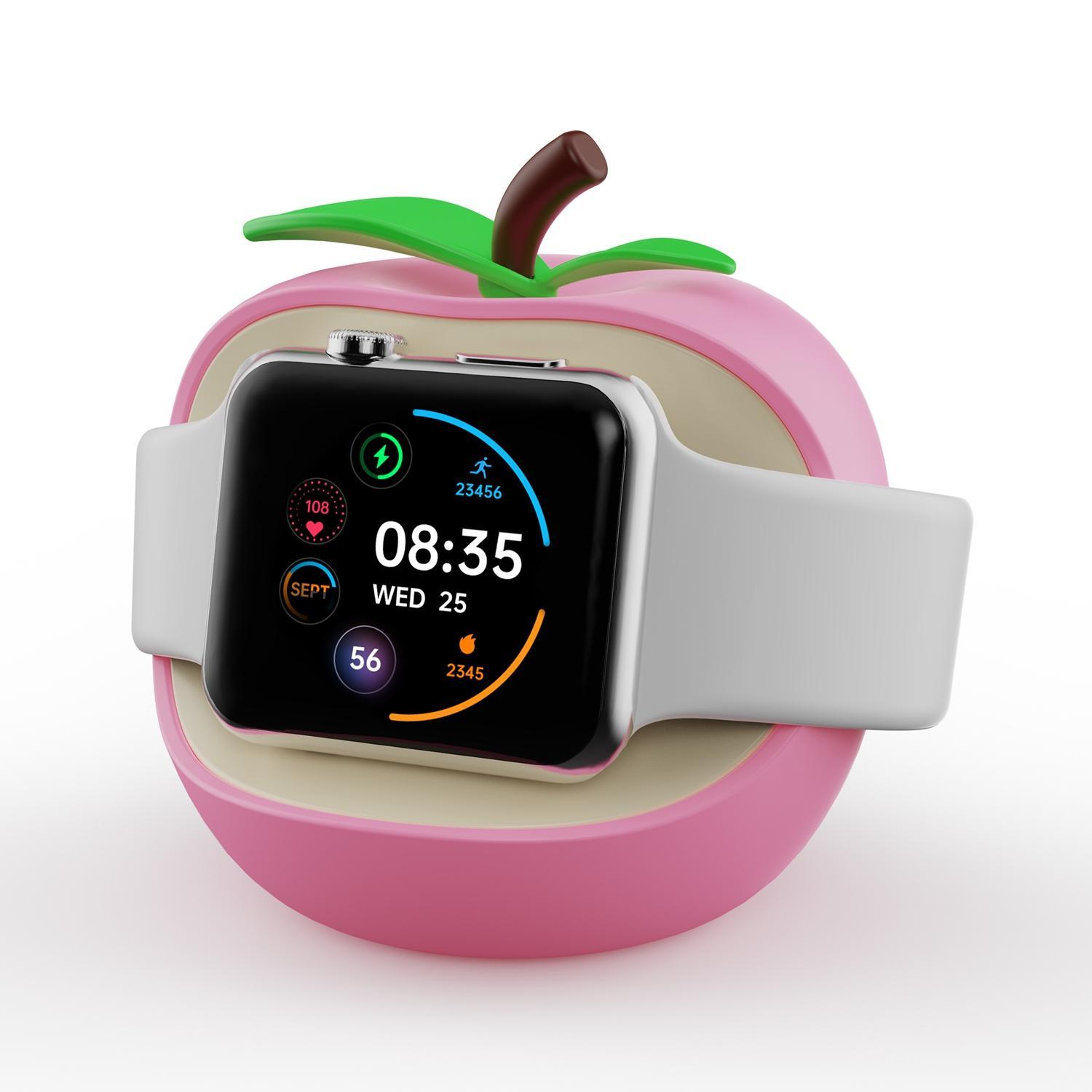 Apple Watch Charging Stand Silicone Watch Charger Holder Apple Shaped Dock – view 7