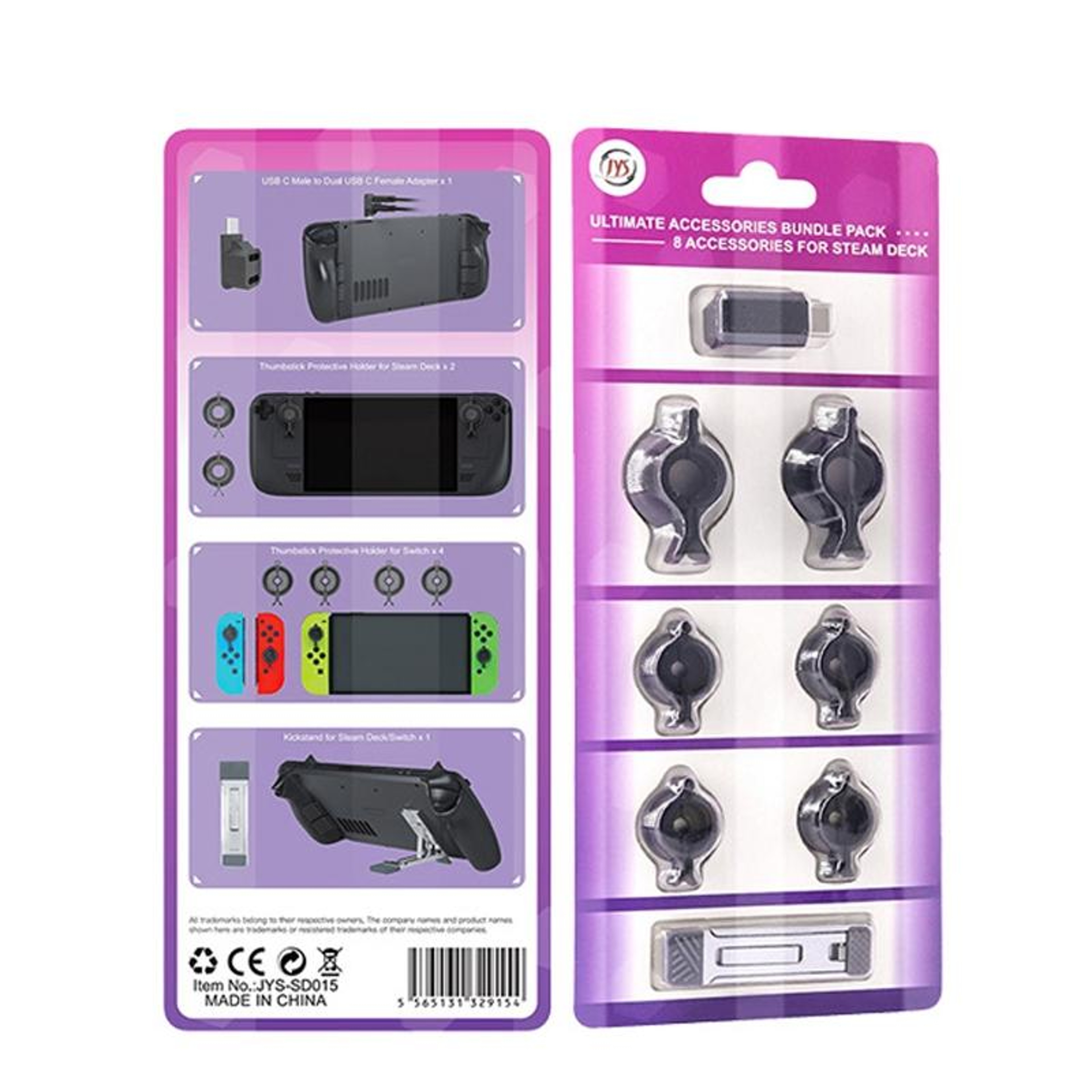 JYS Raptor Switch Protective Kit with Desktop Stand and USB-C Adapter for Switch OLED Switch Lite Steam Deck – view 9
