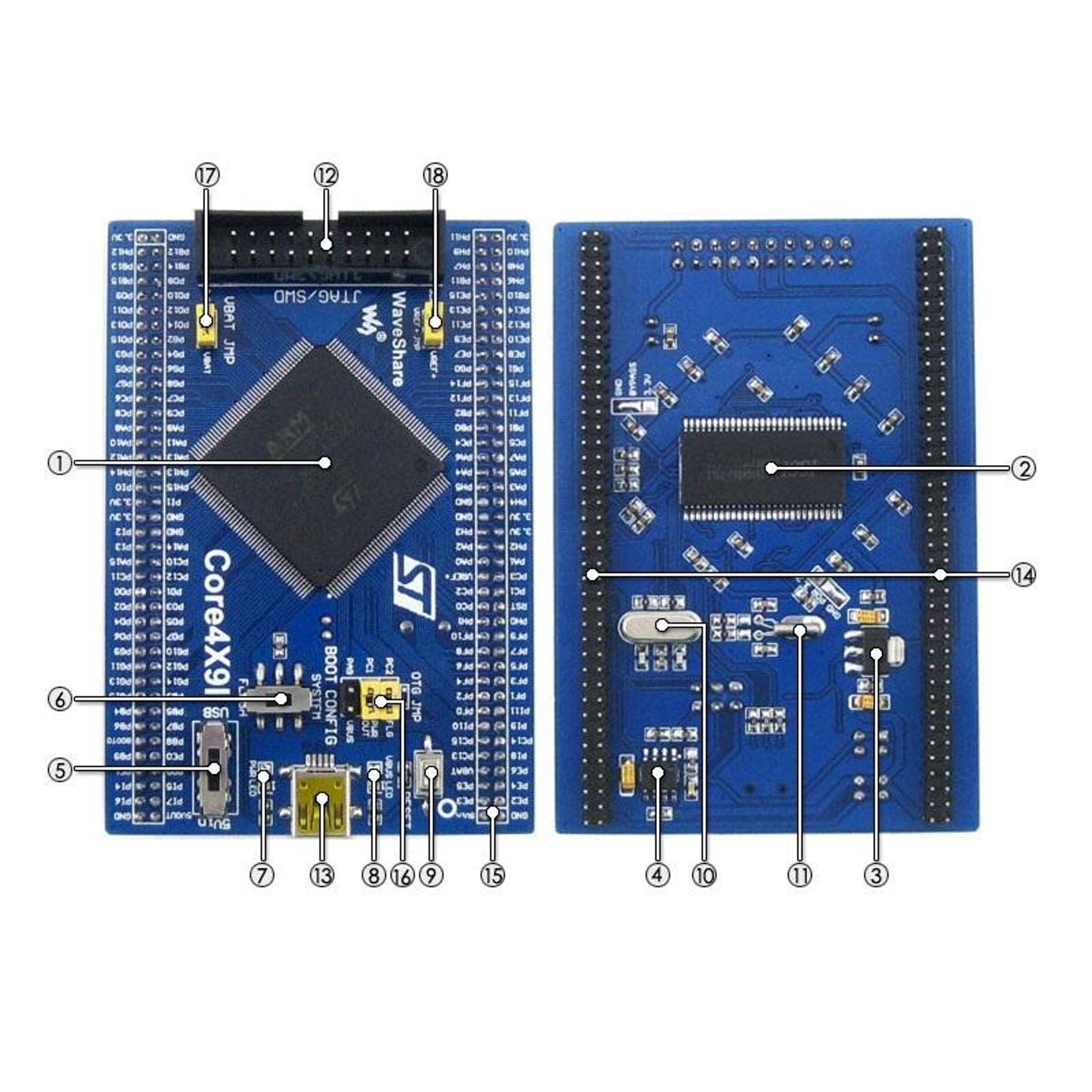 Waveshare Open429I-C STM32F4 Development Board for Embedded Systems and Microcontroller Development – view 4