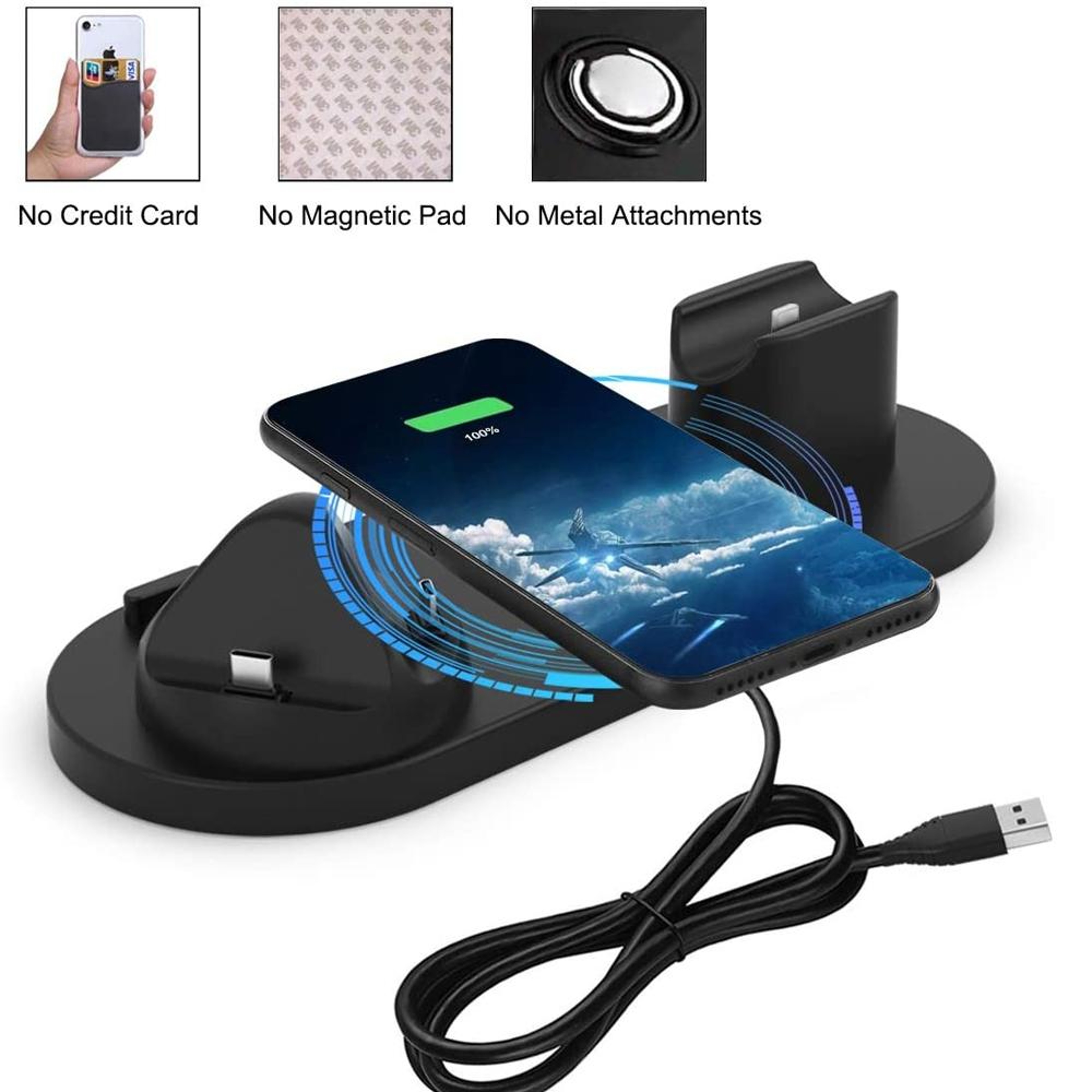 6-in-1 Wireless Charging Station for iPhone Apple Watch AirPods & Android Fast Charger – view 6