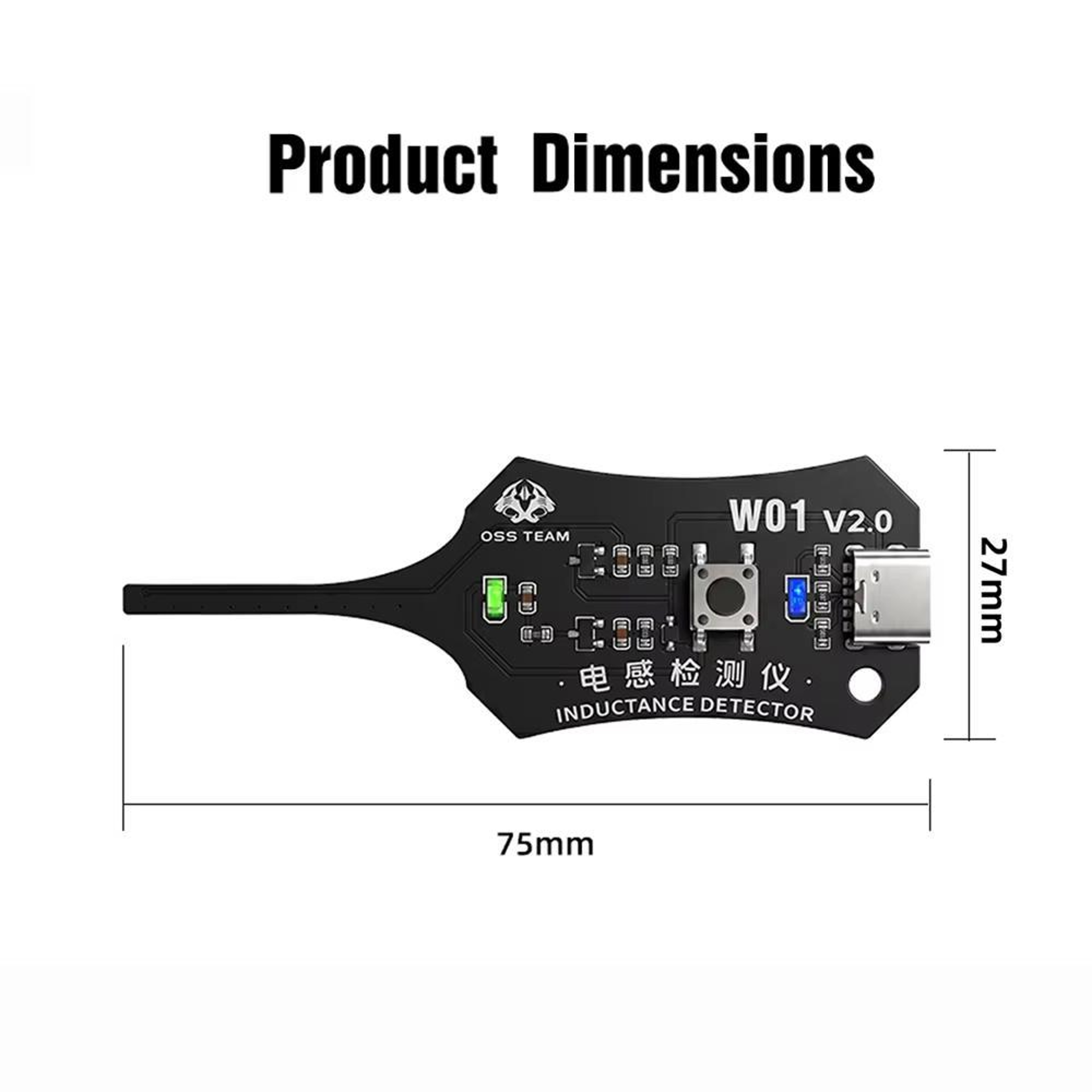 OSS W01 Inductance Detector Type-C Motherboard Coil Tester for Phone Repair Diagnostics – view 8