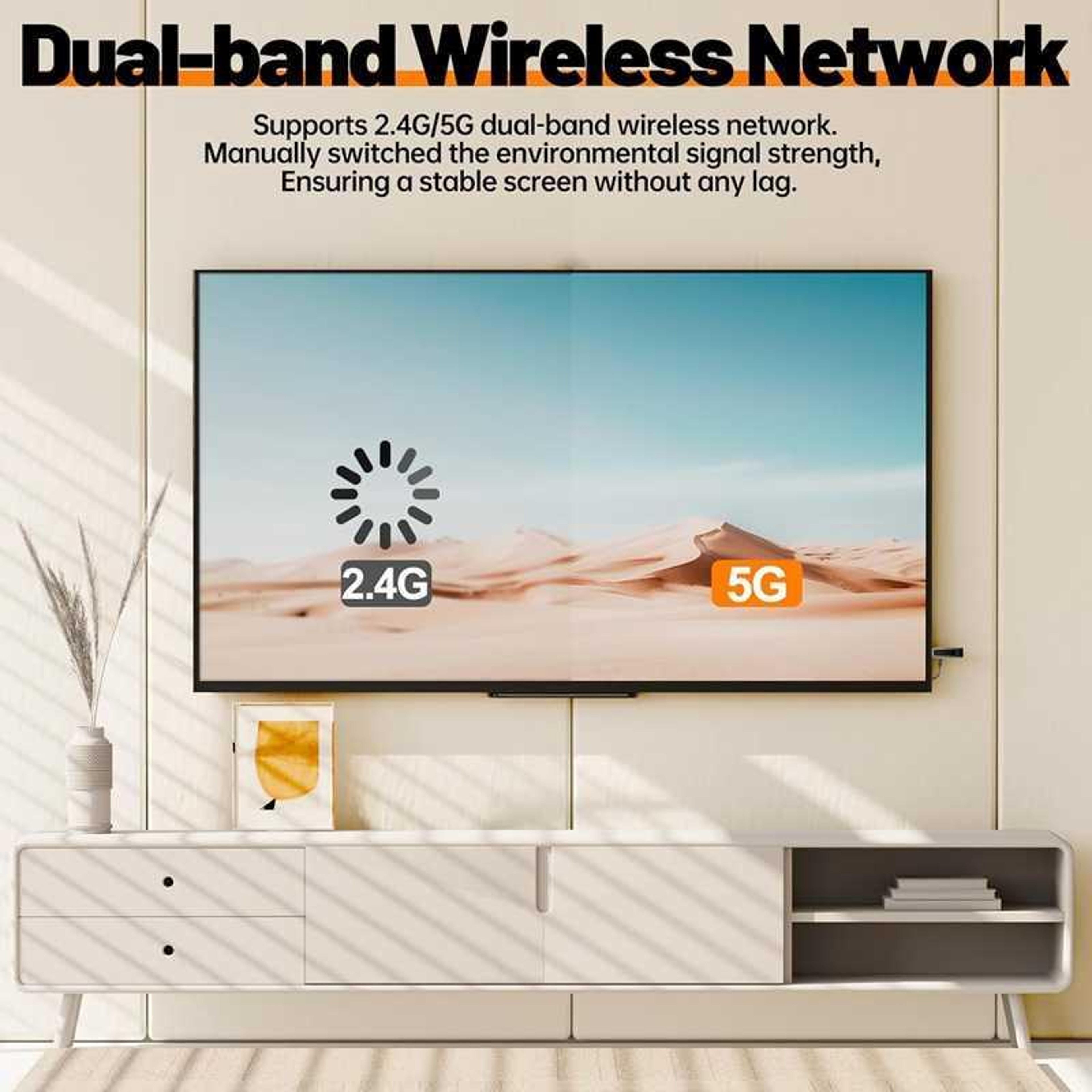 Wireless HDMI Extender Kit 4K Decode 1080P Output Plug and Play Screen Mirroring Adapter – view 4