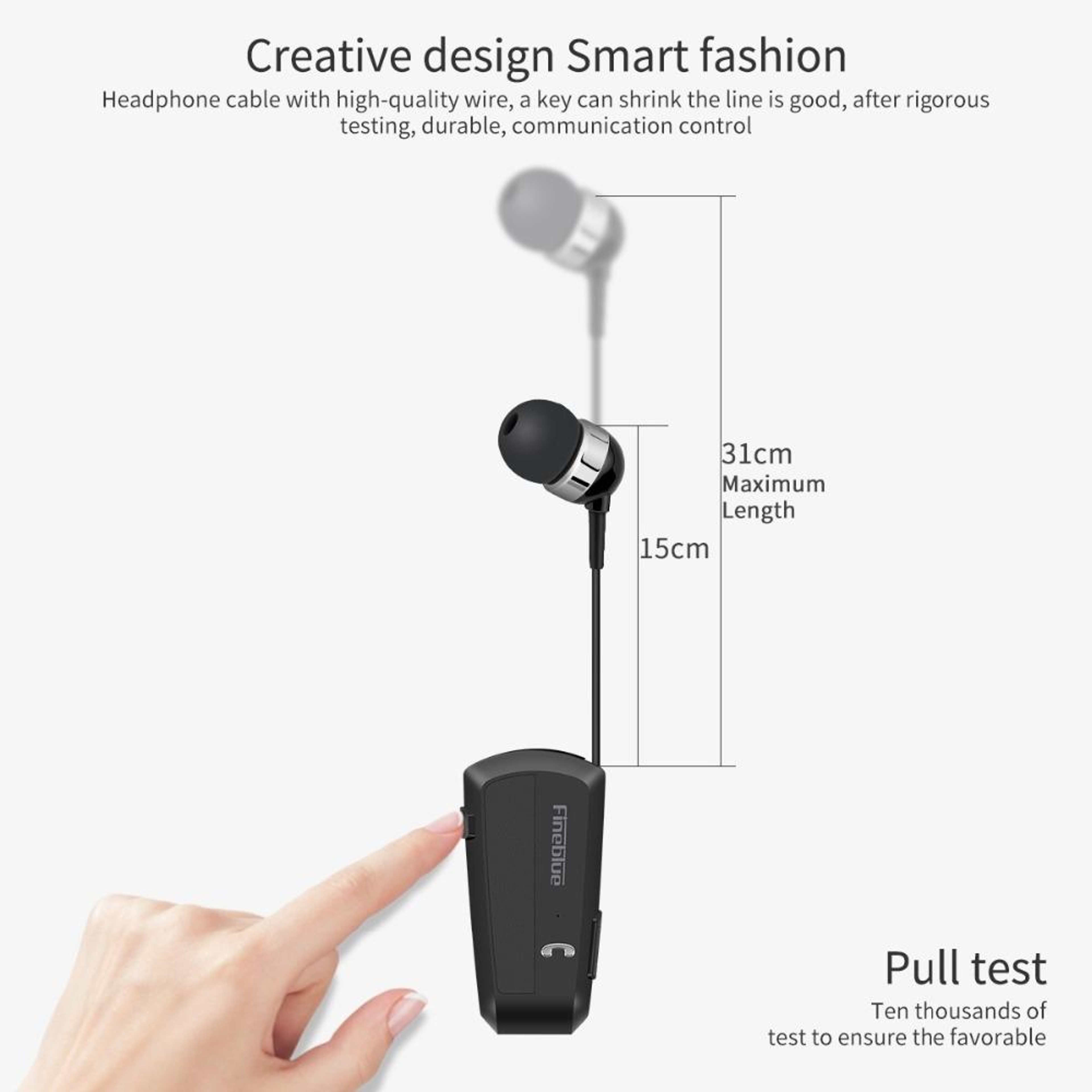 Fineblue F990 Bluetooth Lavalier Earphone Noise Reduction Wireless Business Headset – view 2