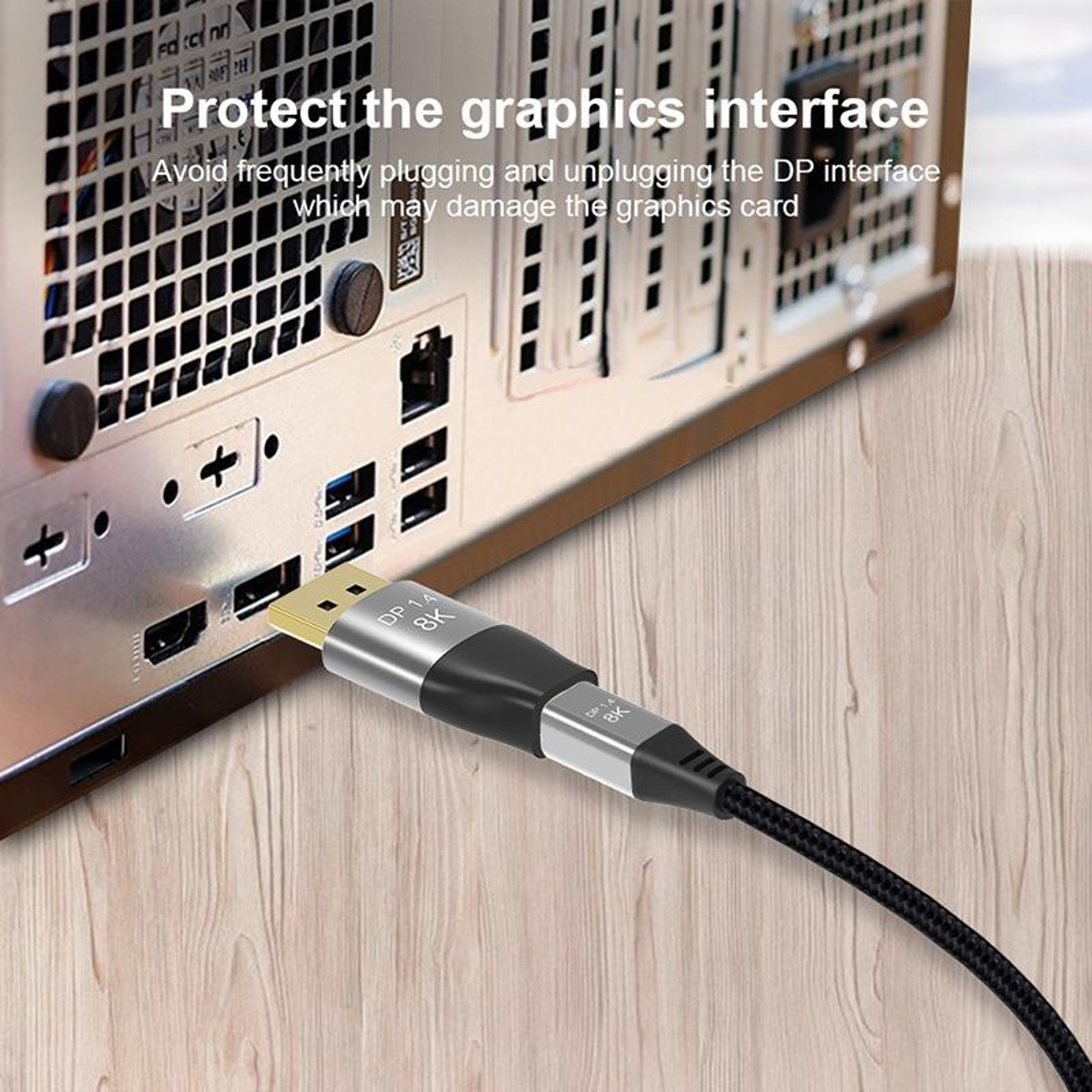 DP 1.4 8K DisplayPort Adapter to Mini DisplayPort Adapter Bi Directional Video Converter – view 5