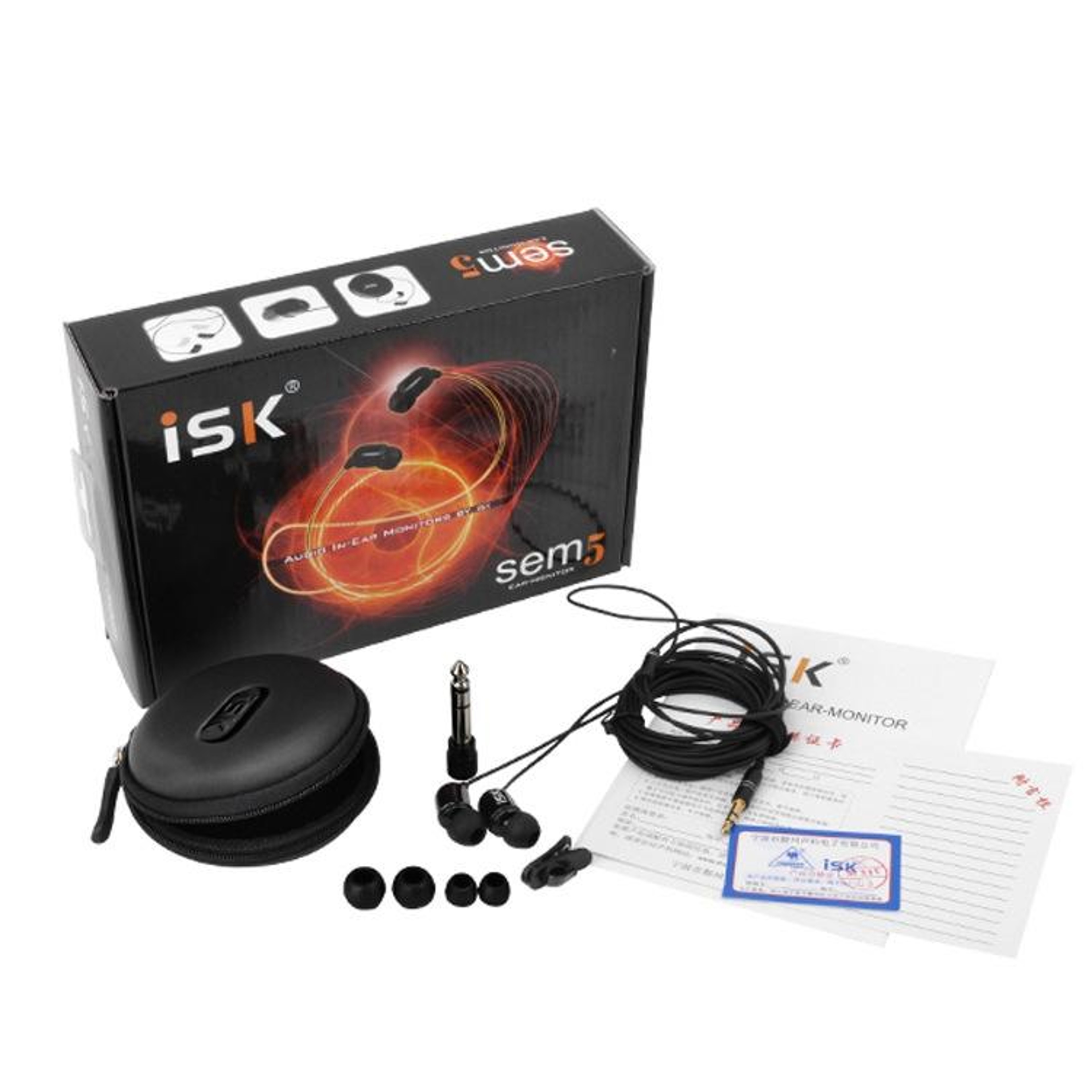 ISK SEM5 In Ear Monitor Earphones with HiFi Stereo Earbuds 3.5mm Wired Noise Isolating Headphones – view 4