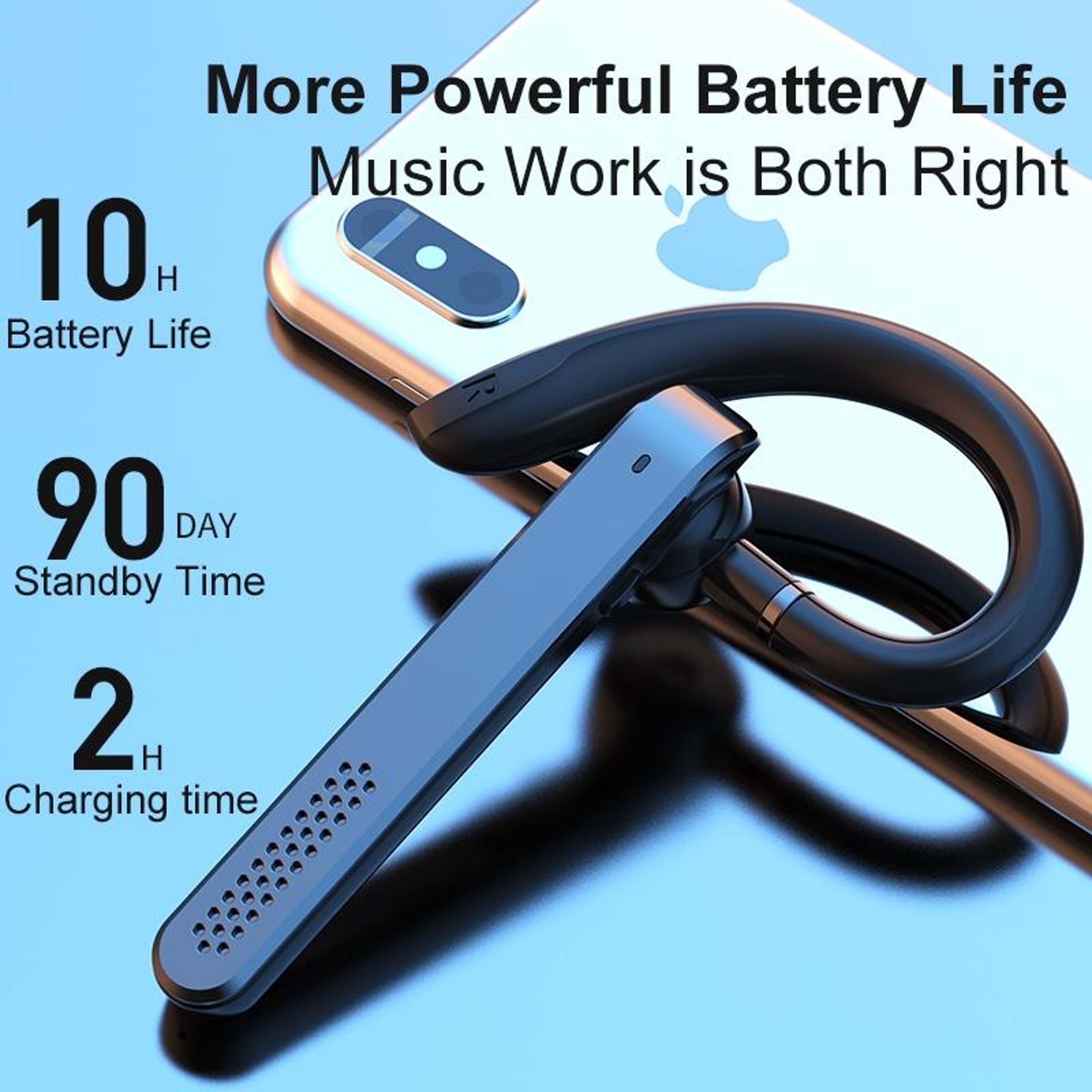890 Bluetooth Headset with ENC Noise Cancelling Wireless Bluetooth Earpiece – view 5