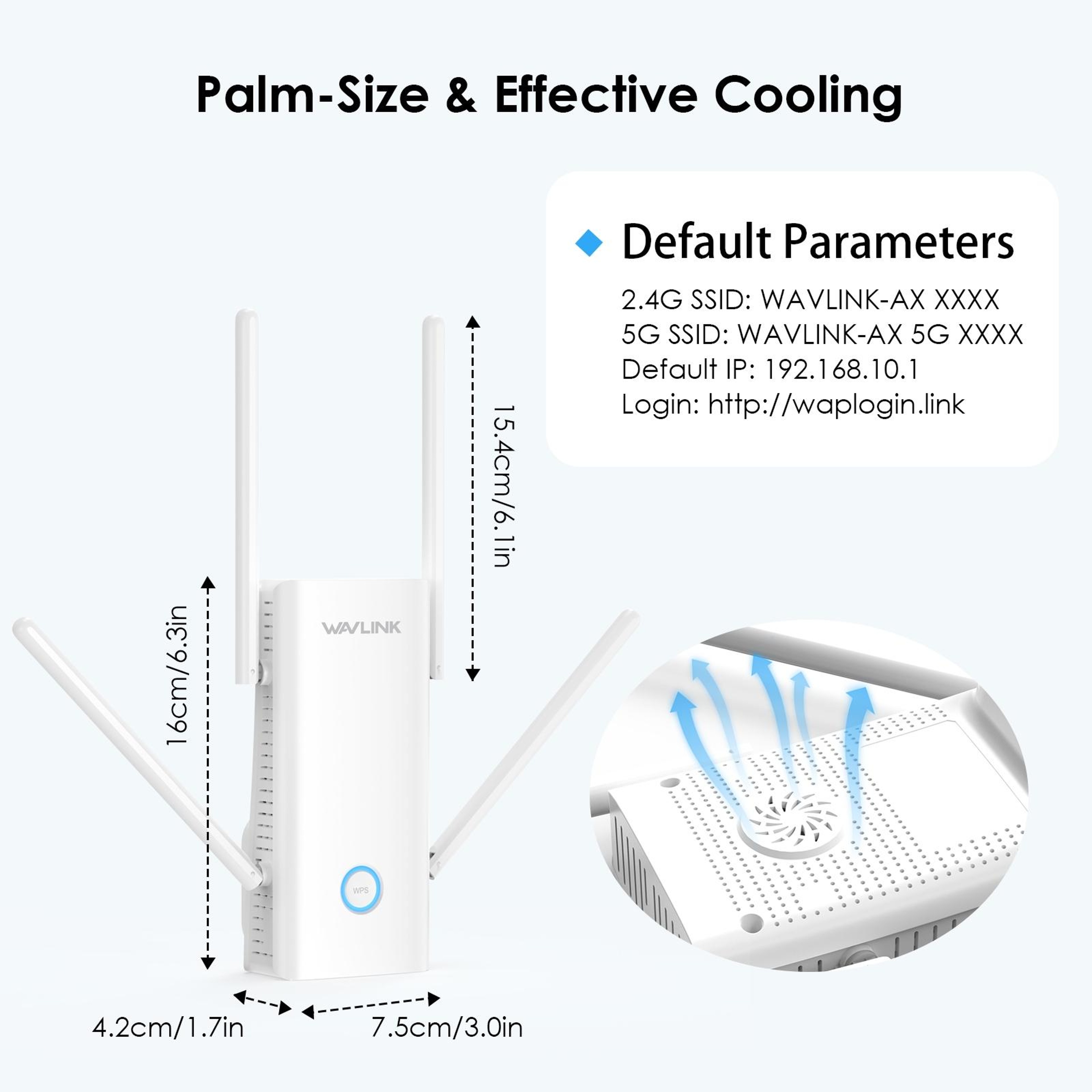 Wavlink AX3000 WiFi 6 Extender Dual Band Mesh WiFi Extender With Gigabit Port 7